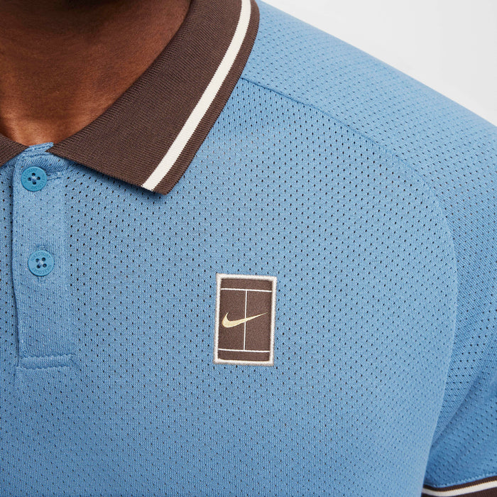 Nike Men's Court Heritage Polo (Aegean Storm Blue)