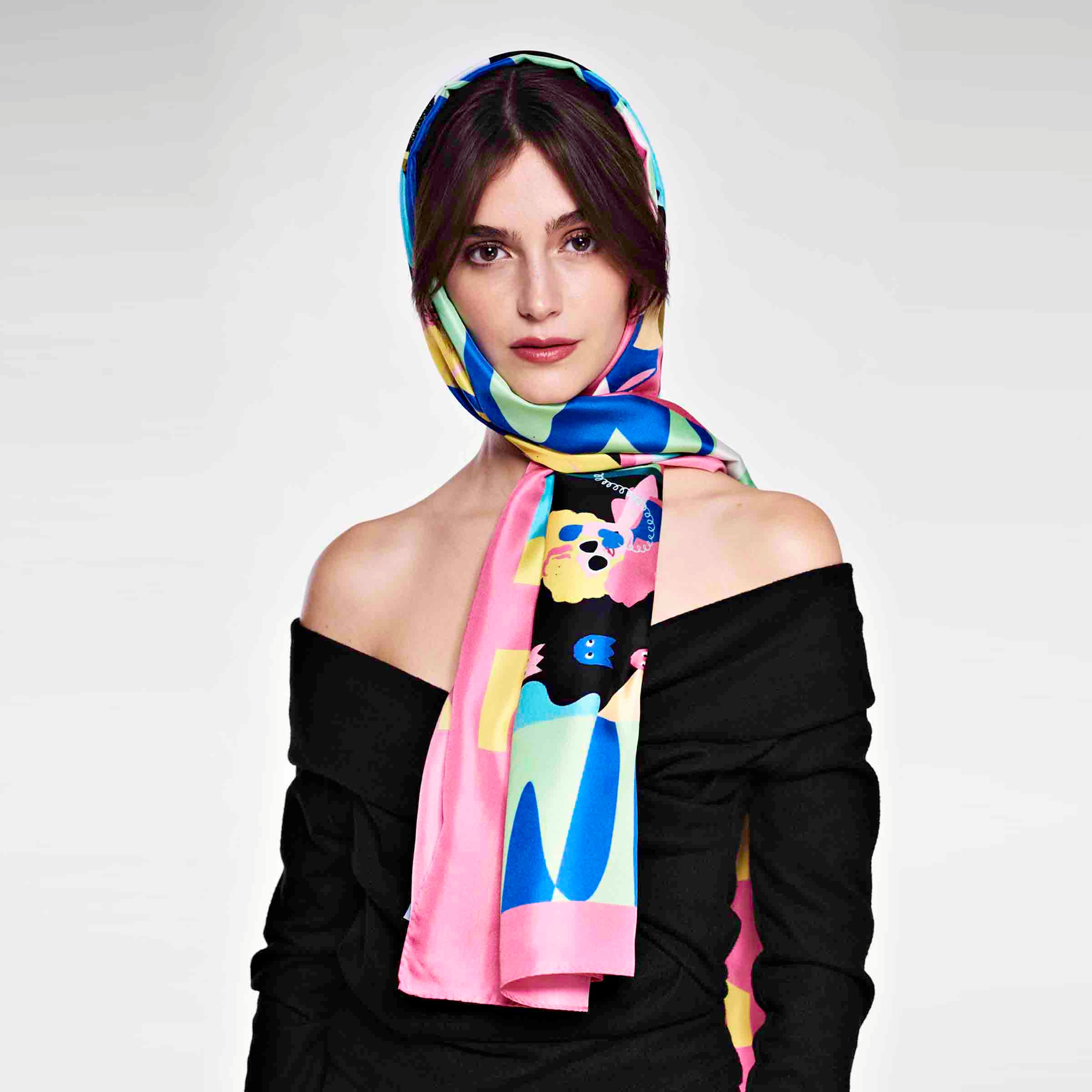 Silk and Cashmere Stole ANNI80 by Marco Brancato for Orequo、mySite、neckold
