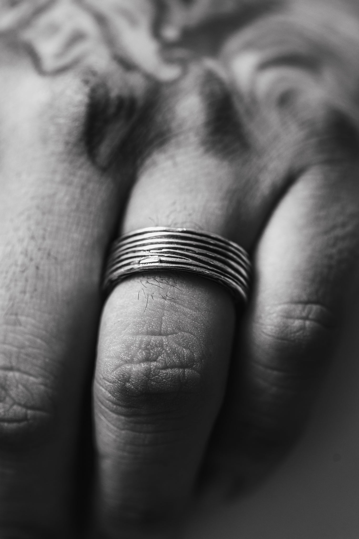  Threaded Ring in Oxidized Silver、mySite、merchandisen
