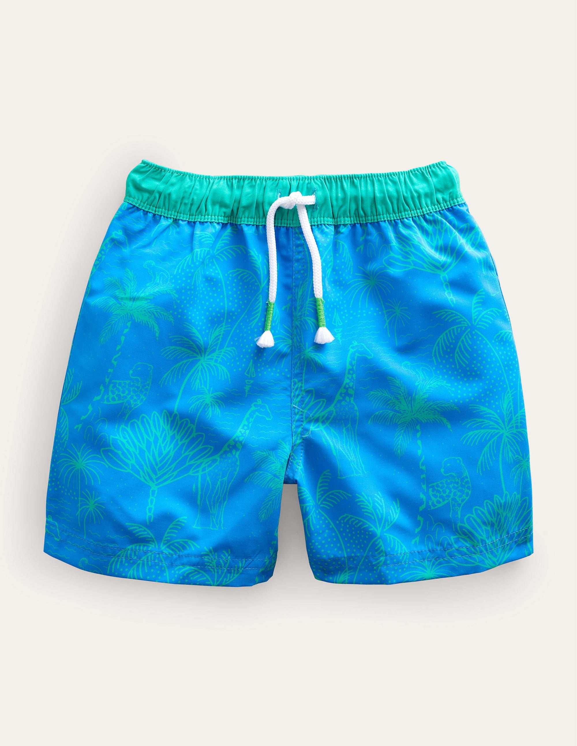  Swim Shorts-Greek Blue Leopard、mySite、ashleygrahame