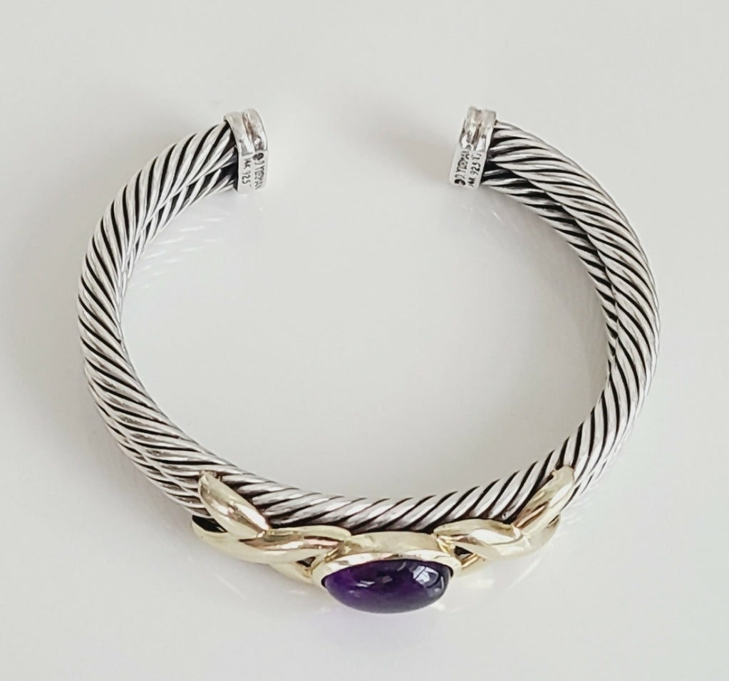 David Yurman Renaissance Bracelet 鈥?10mm Gold & Amethyst、mySite、hinf8tx79