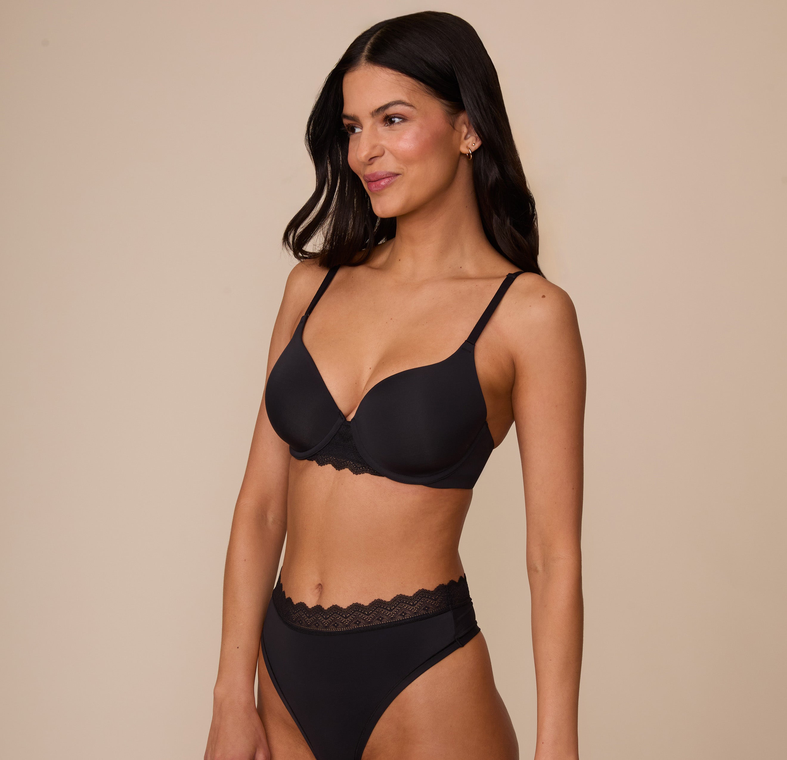 Base Lace T-Shirt Bra - Black、mySite、bengalsvssteelers