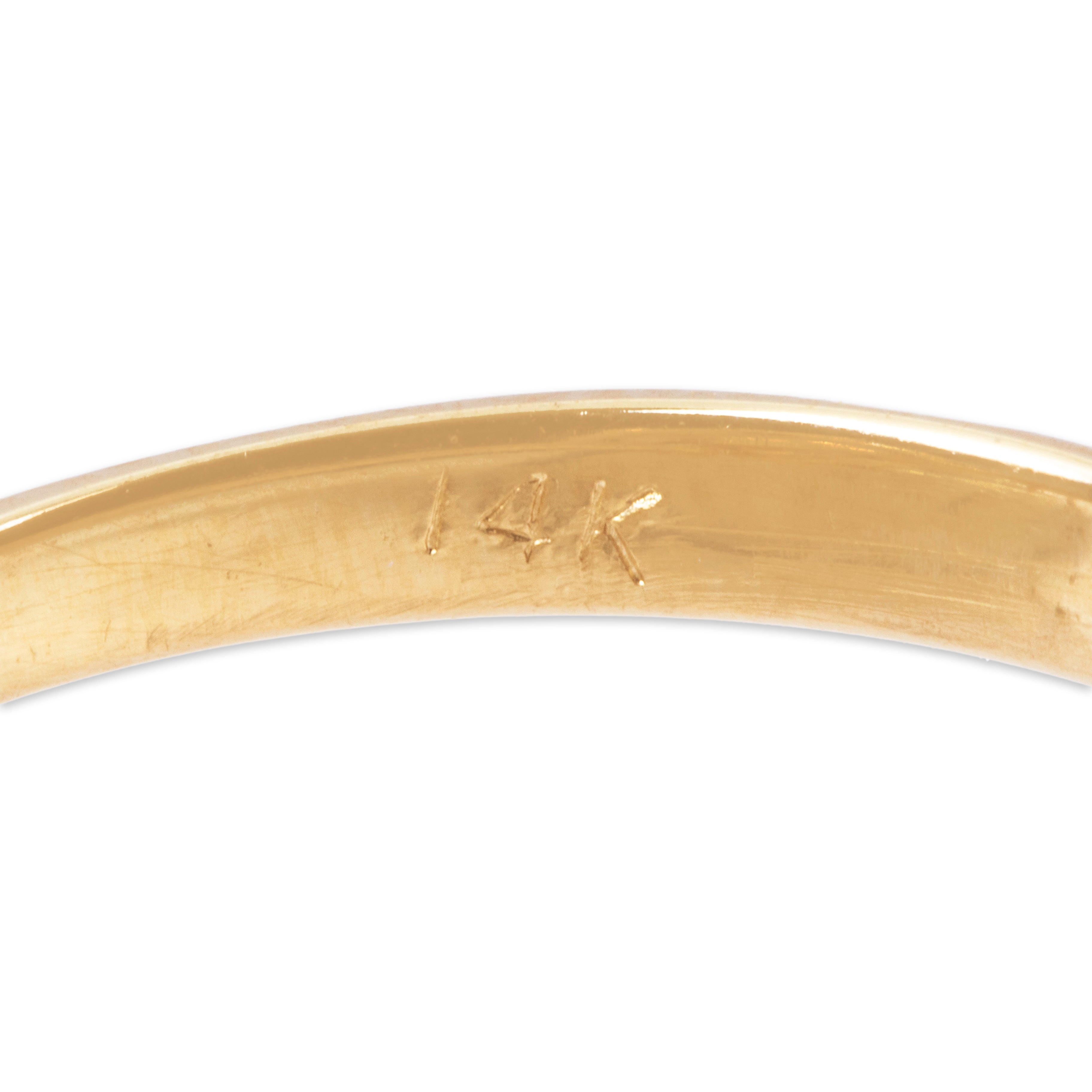 Vintage 14k Gold Pearl Emerald Diamond Lustrous Swirl Ring 6.50、mySite、hinf8tx79