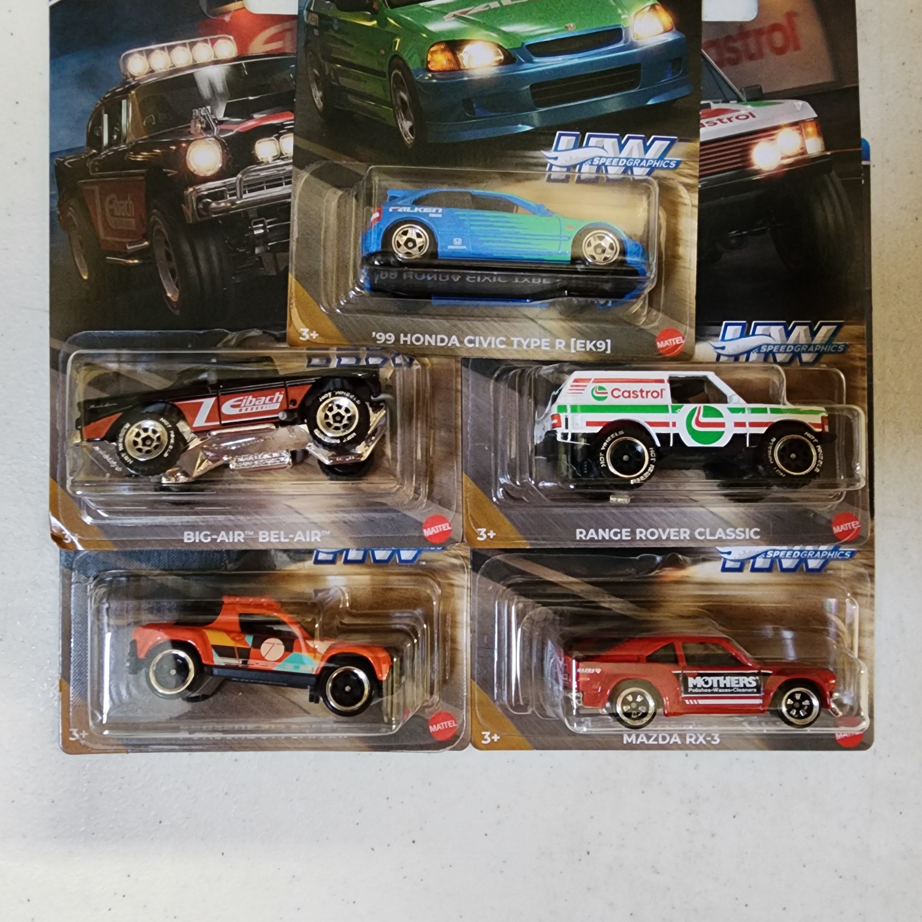 Complete 5 Car Set * Hot Wheels Store Exclusive * Speed Graphics Case J、mySite、hgirdovlk