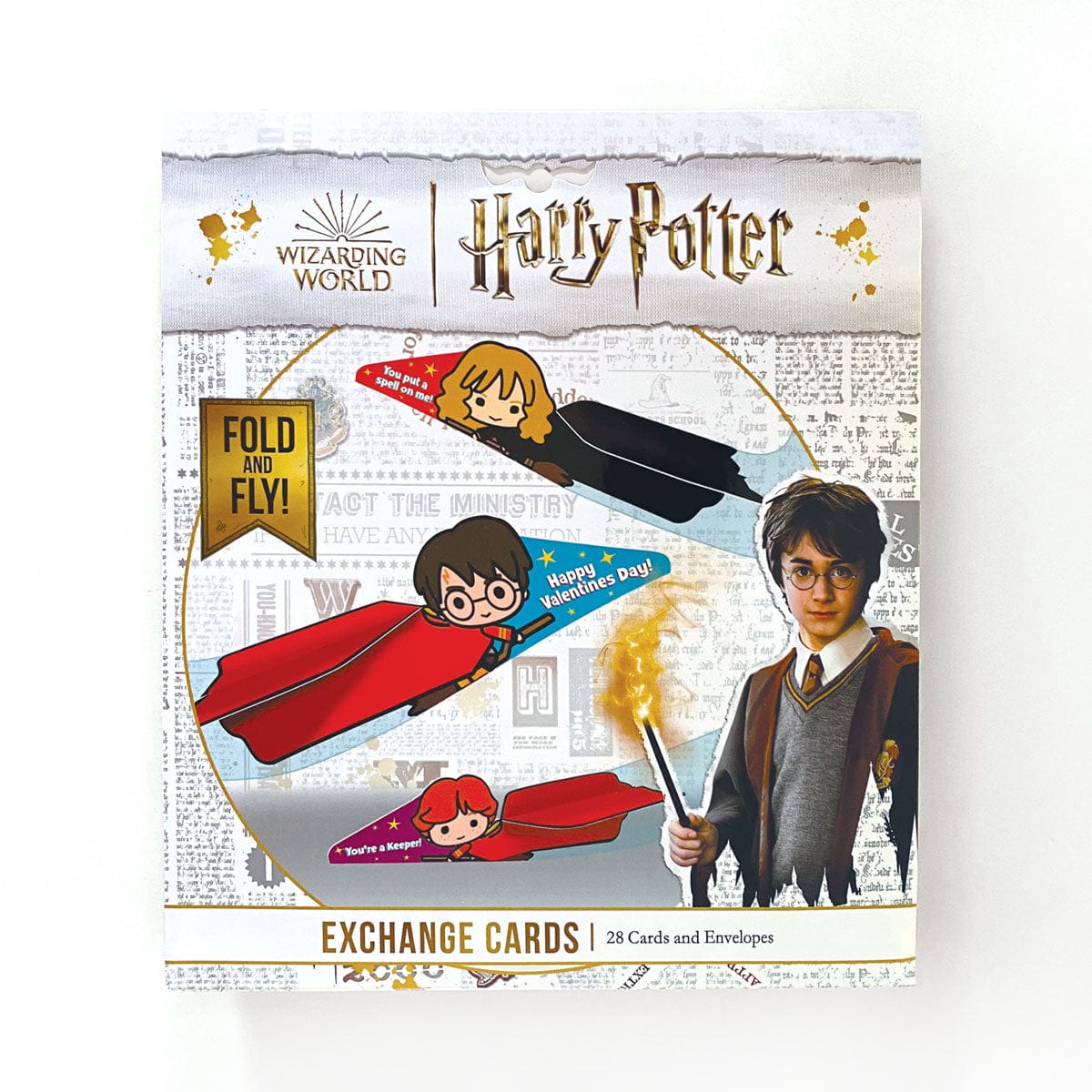  Valentine Cards Set - Harry Potter Chibi Flying Broom、mySite、ghnorth