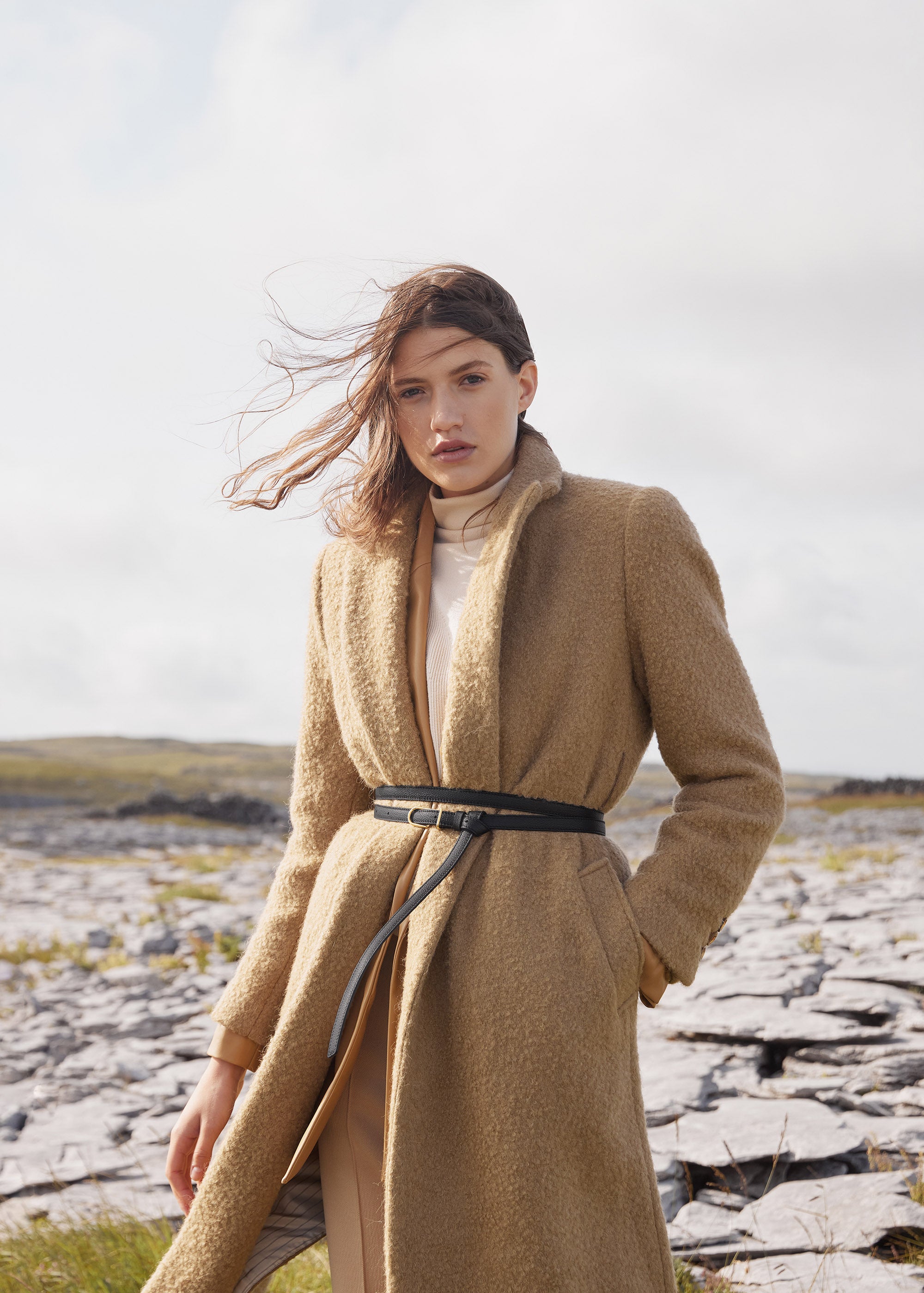 Ceinture Fine Umi - Noir Grain茅、mySite、camillekostekn