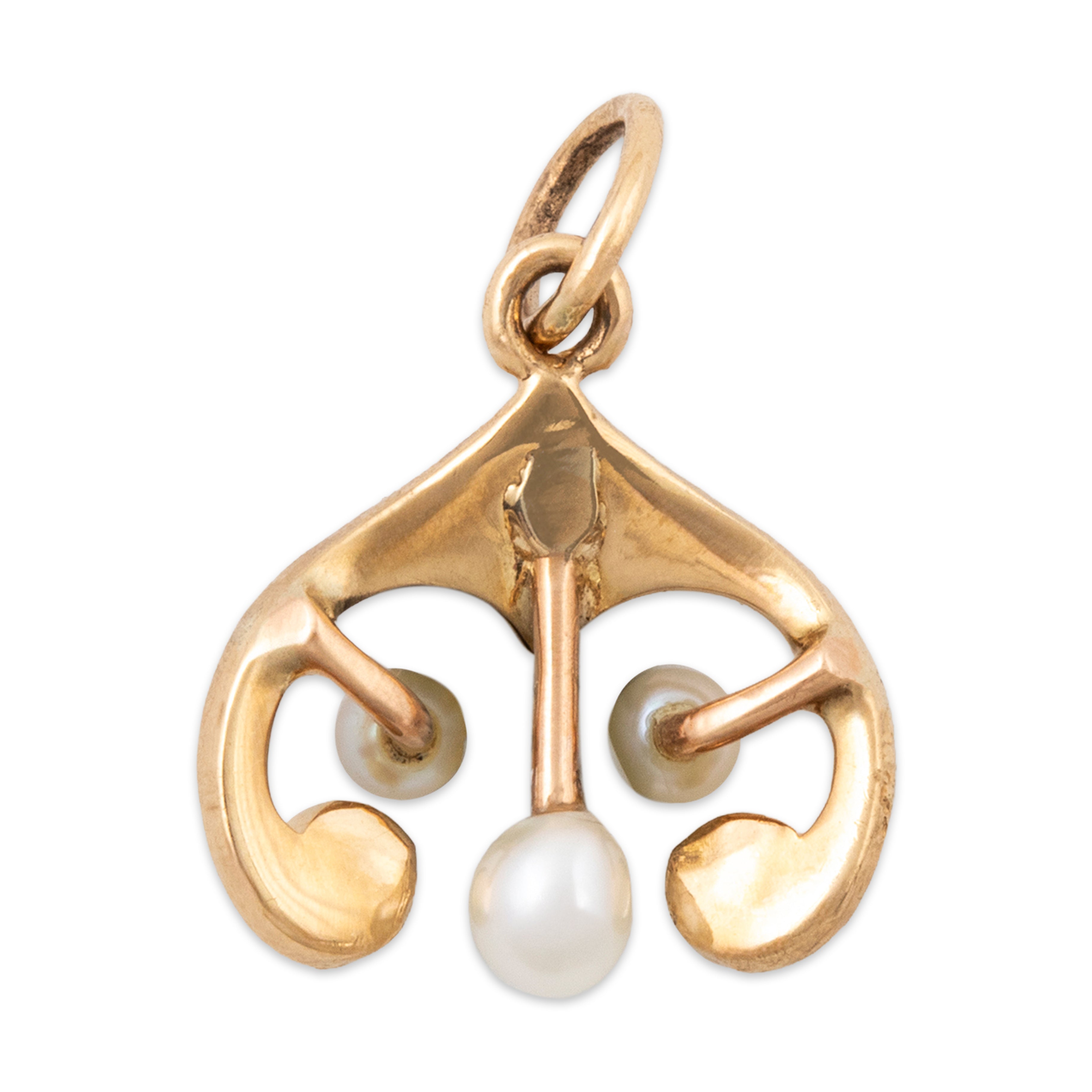 Antique Art Nouveau 14k Yellow Gold Pearl Pendant、mySite、hinf8tx79
