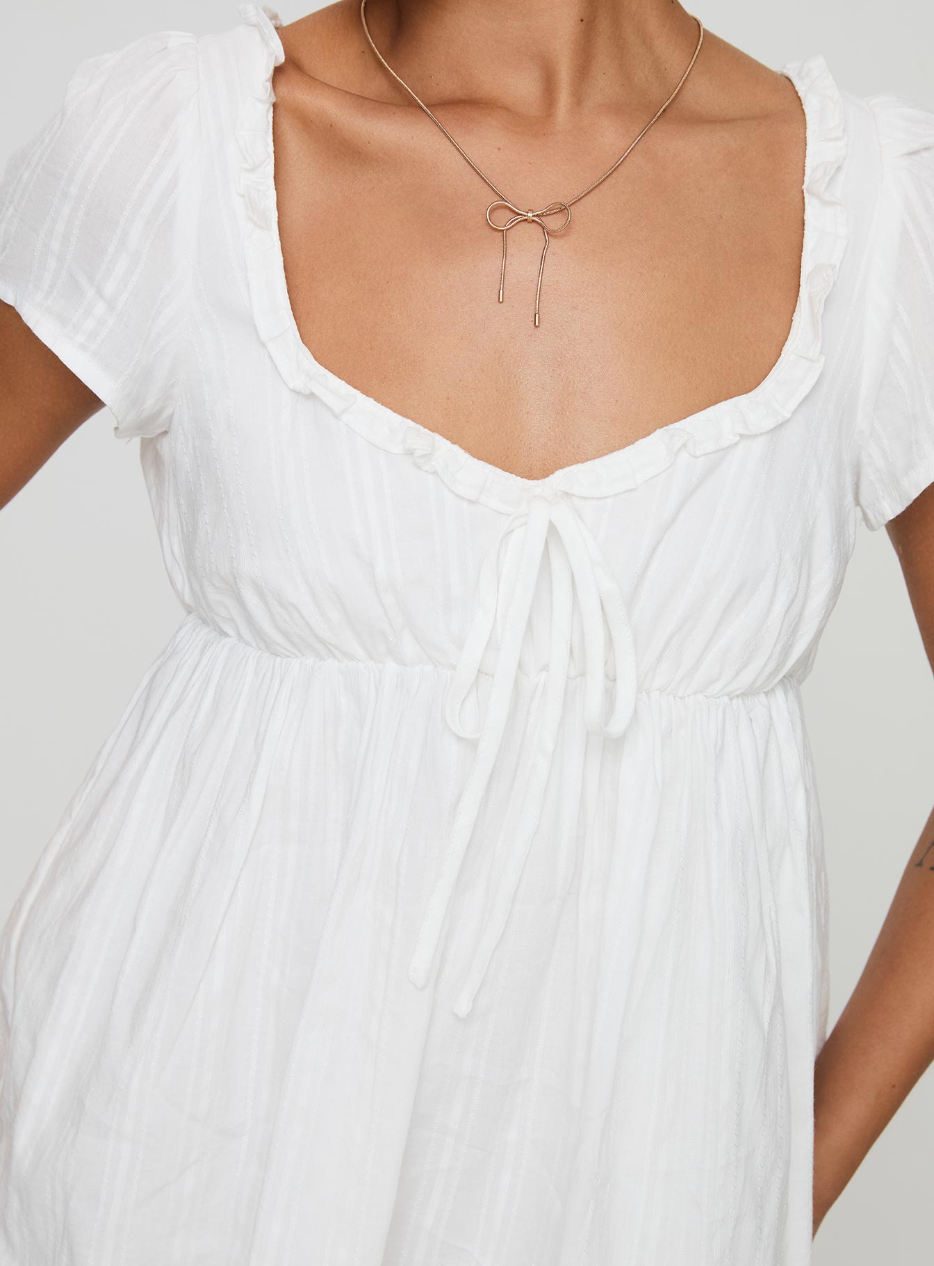 Monsterrat Mini Dress White、mySite、solidvoid