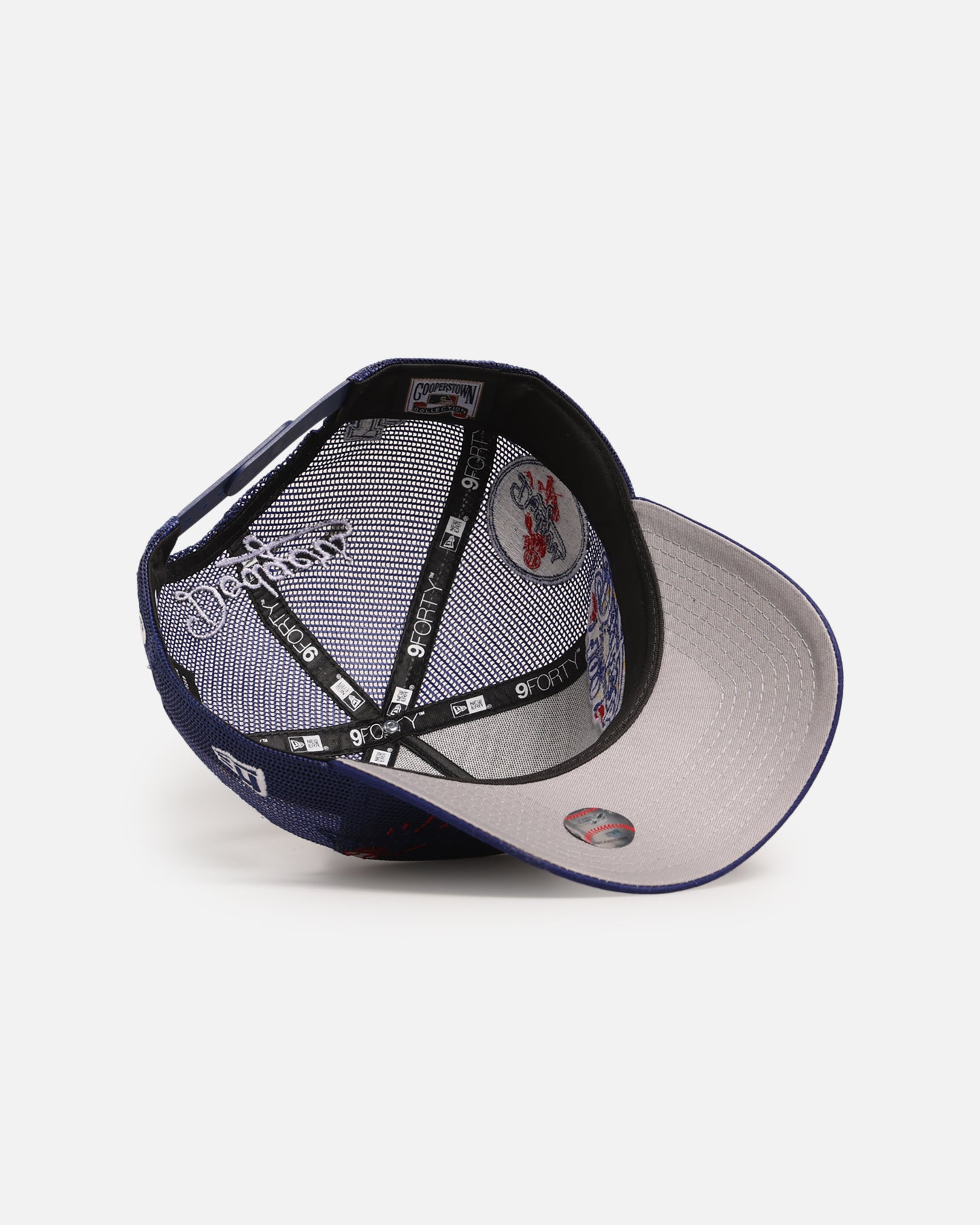 New Era Los Angeles Dodgers 'Mesh Crown All Over Logos' 9FORTY A-Frame Snapback Official Team Colour、mySite、zt4zffjzw