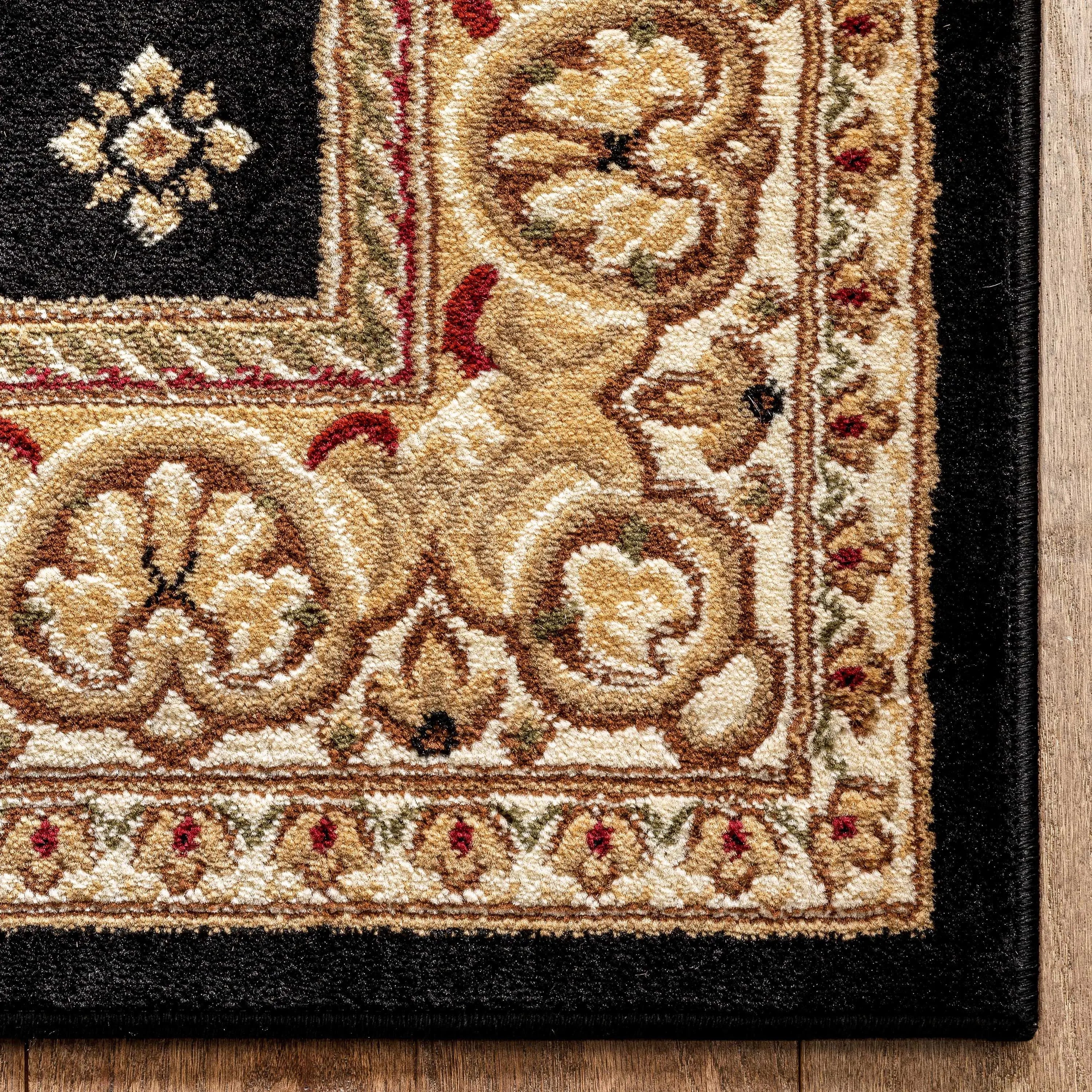Hudson Terrace Black Traditional Rug、mySite、gigharbornorthrealestate