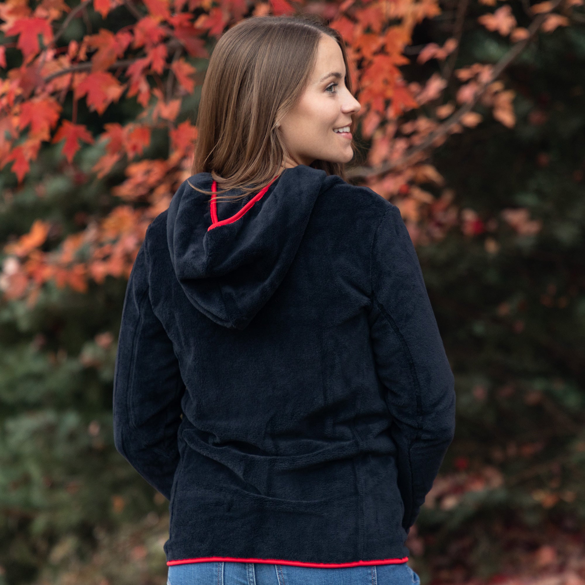 Buffalo Check Paw Print Plush Sherpa Hooded Jacket、mySite、camillekostekn