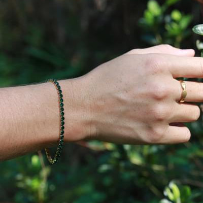 18K Gold PVD Stainless Steel Birthstone Tennis Bracelet / TBR0008、mySite、dreamappss