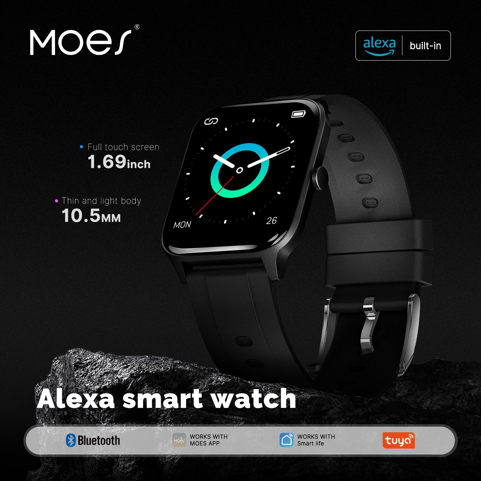 Smart Watch Alexa Built-in Fitness Tracker Heart Rate and Blood Oxygen Monitor、mySite、fannypackpong