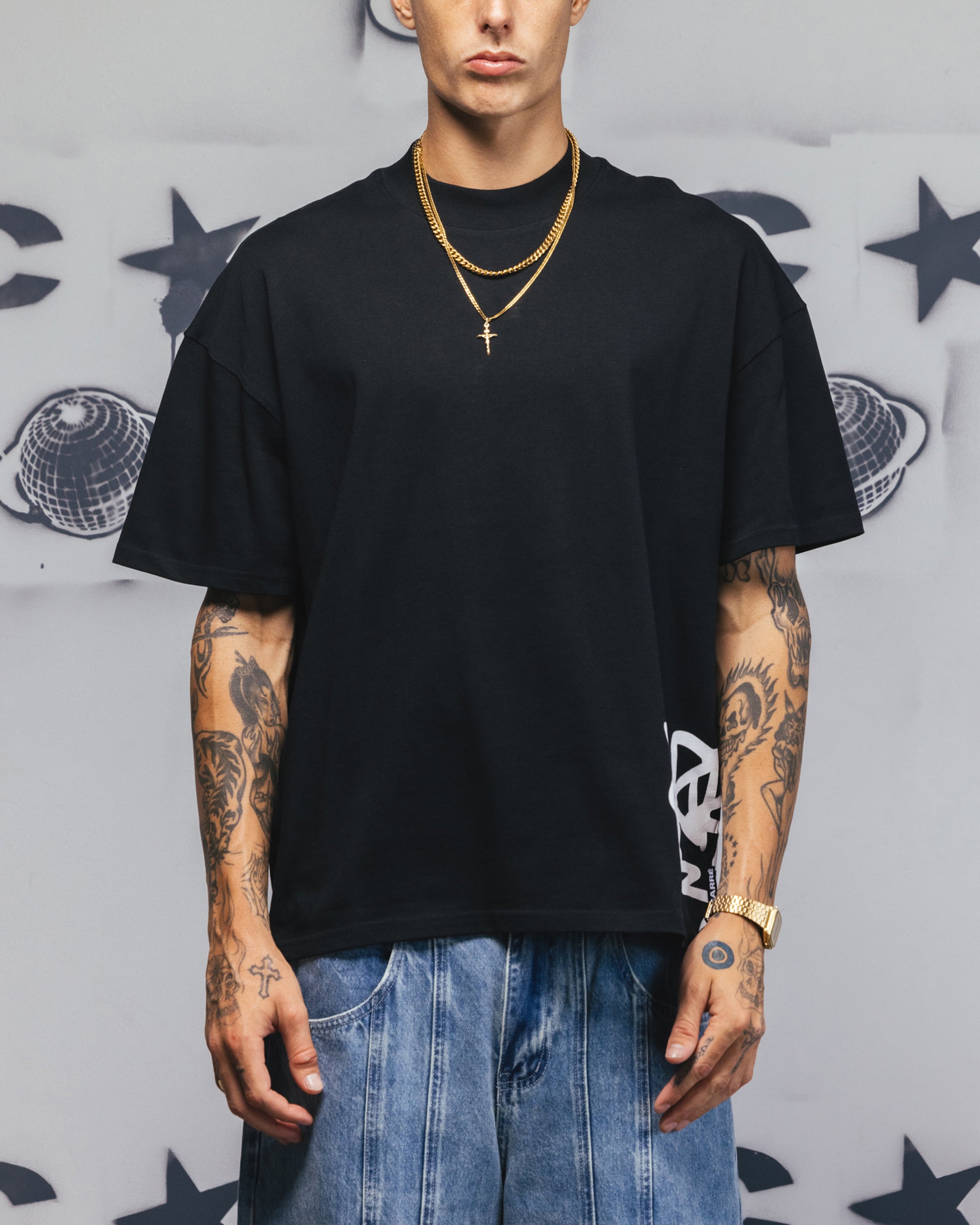 Carre Tagline T-Shirt Black、mySite、zt4zffjzw