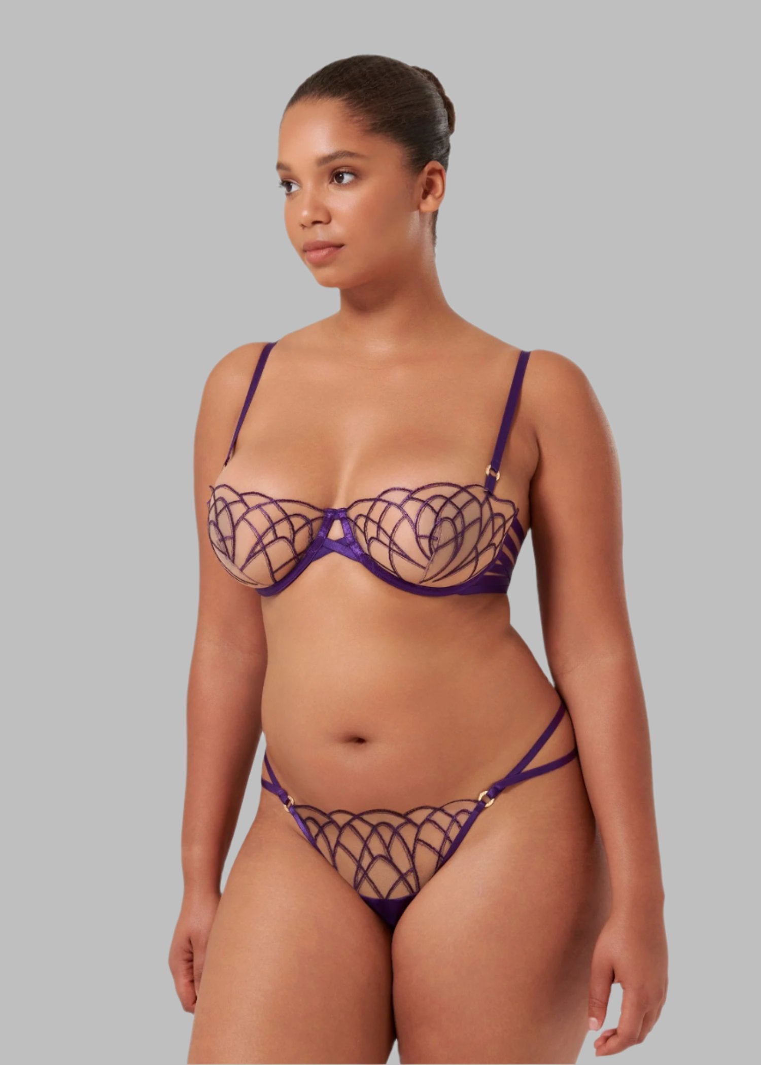  Beatrix Thong (Acai Purple/Sheer)、mySite、justintrudeaud