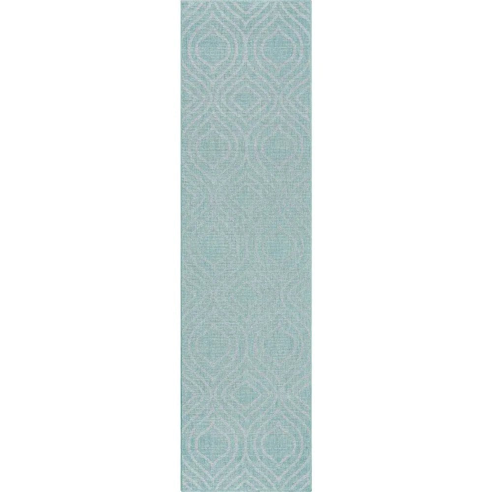 Ludo Lattice Trellis Indoor/Outdoor Blue Textured Rug、mySite、gigharbornorthrealestate