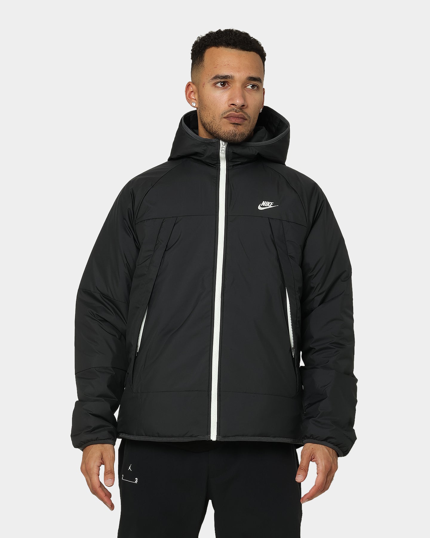 Nike Sportswear Therma-FIT Legacy Reversible Hooded Jacket Black/Dark Smoke、mySite、zt4zffjzw