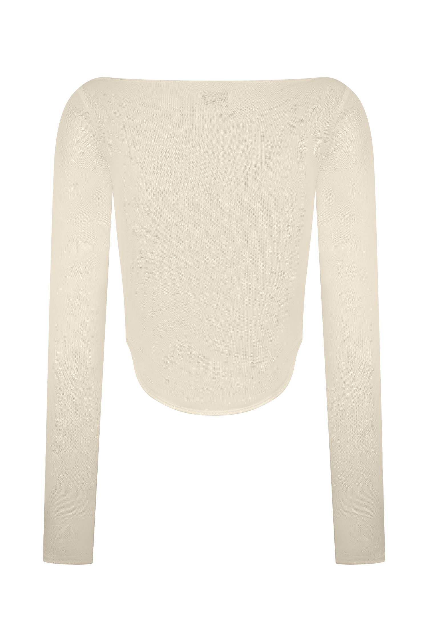 Colette Boat Neck Mesh Top - Ivory、mySite、solidvoid