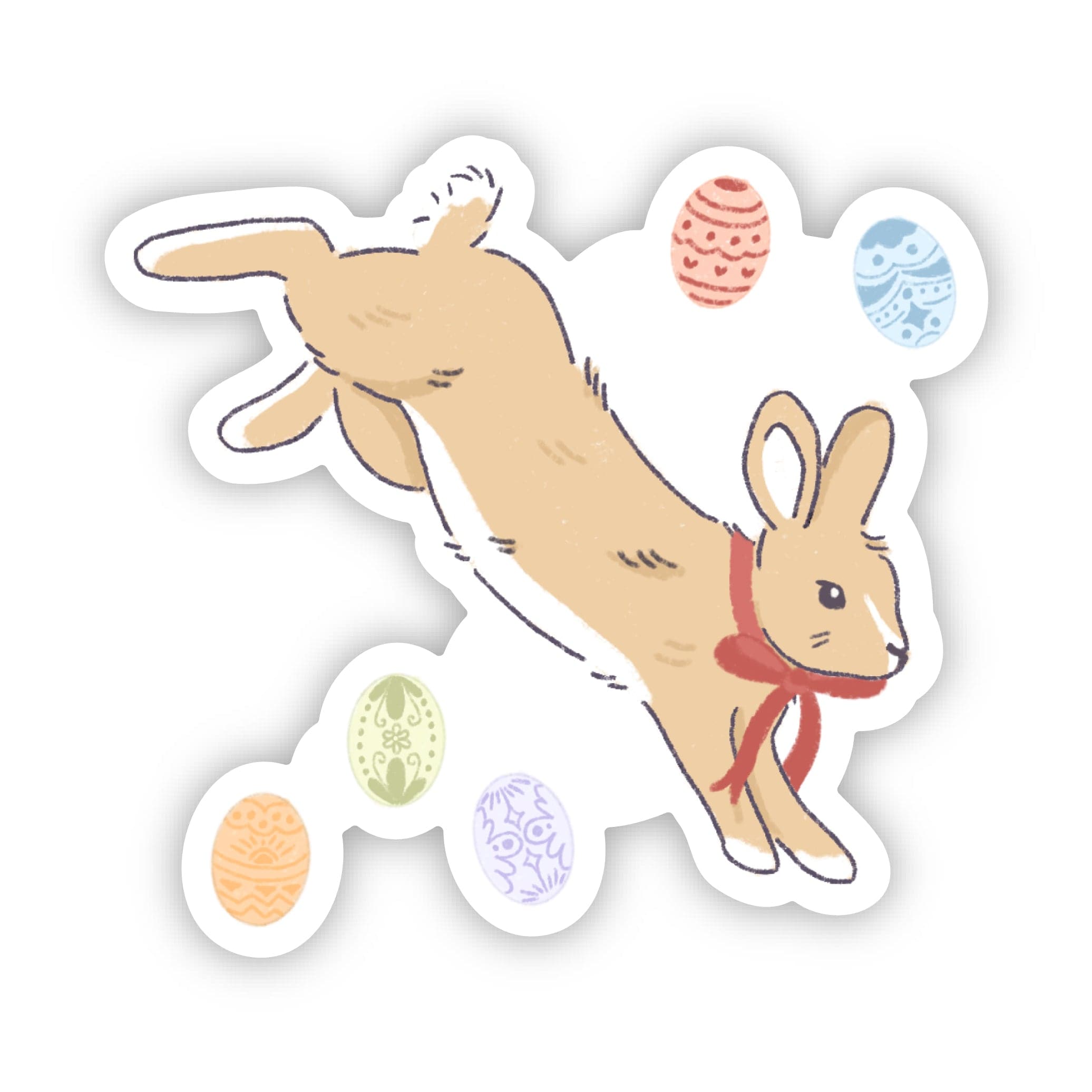  Hoppy Easter Bunny Cute Sticker、mySite、ghnorth