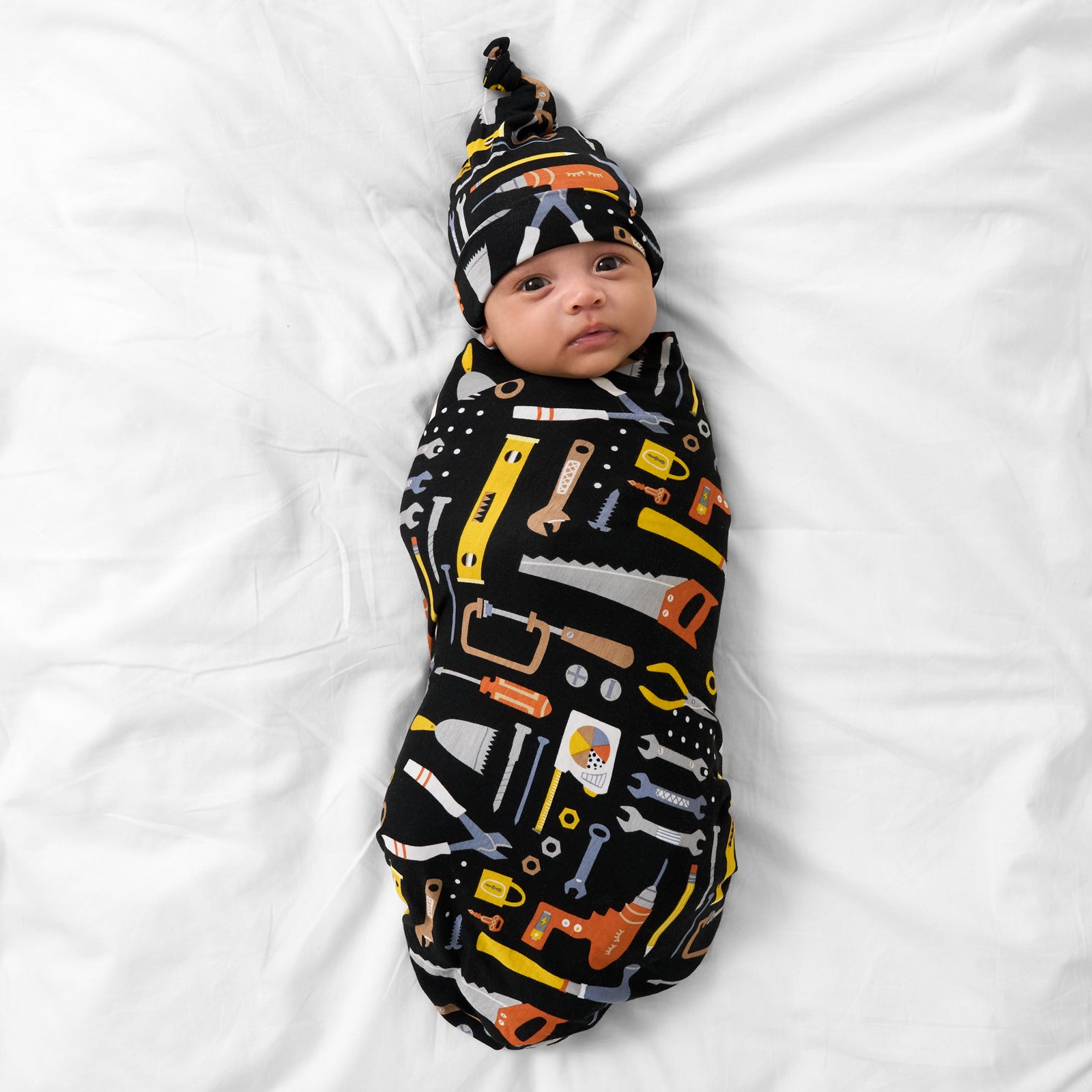 Little Builders Swaddle & Hat Set、mySite、g9winljtr