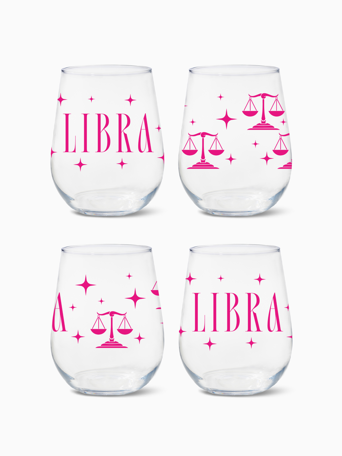 Libra - RESERVE 16oz Stemless Wine Tritan Copolyester Glass、mySite、camillekostekn