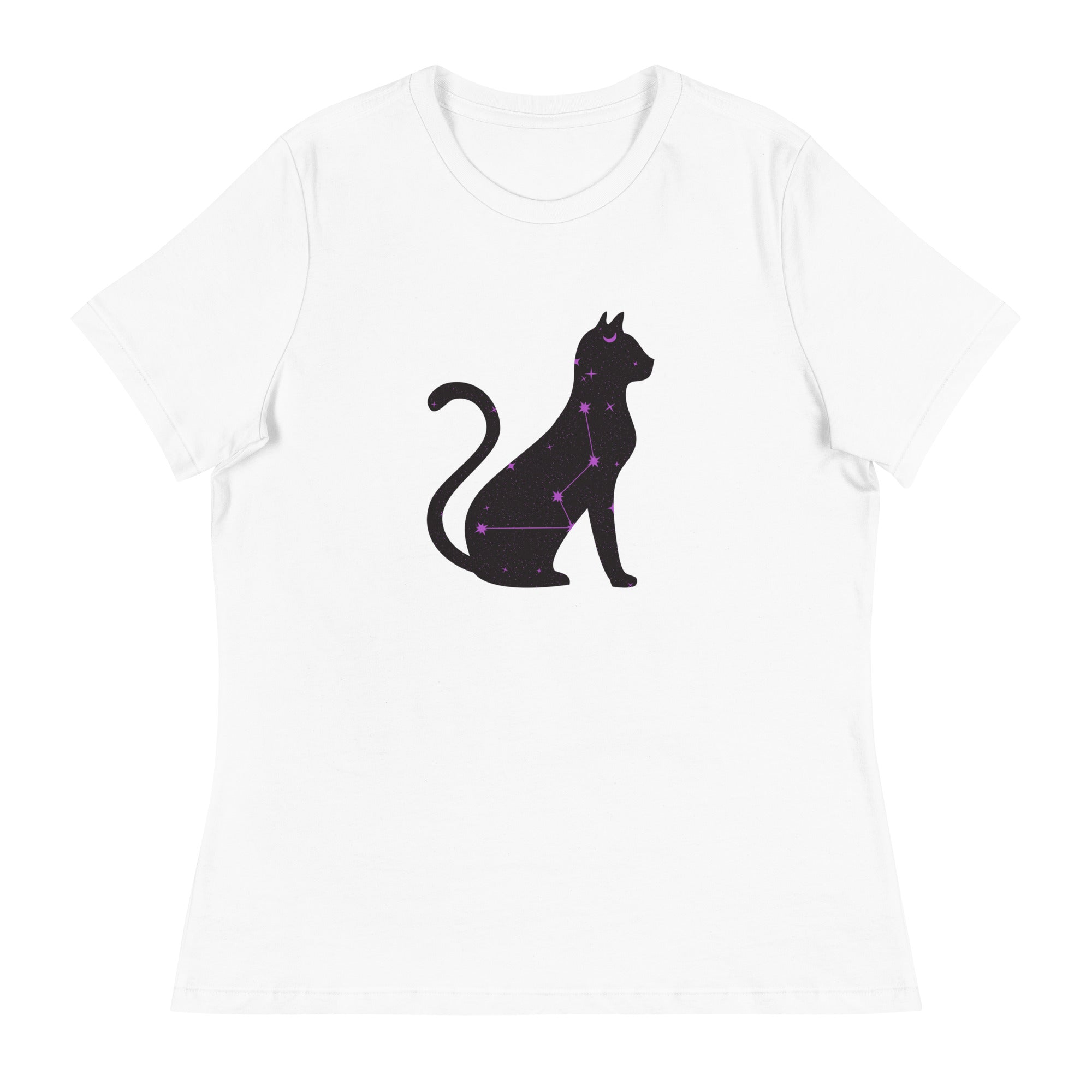 Celestial Cat Women's Relaxed T-Shirt、mySite、camillekostekn