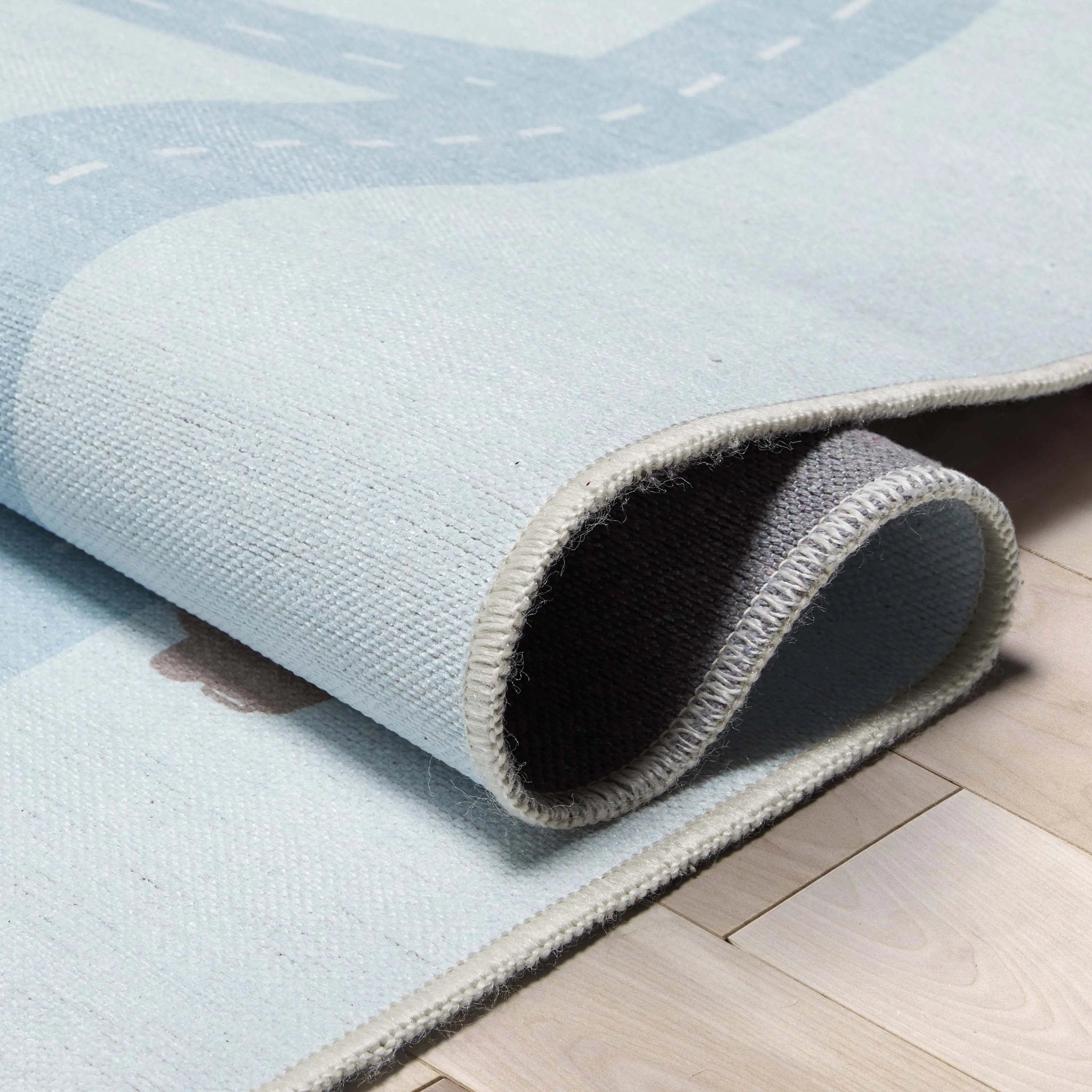 Playful Roads Modern Light Grey Area Flat-Weave Rug、mySite、gigharbornorthrealestate