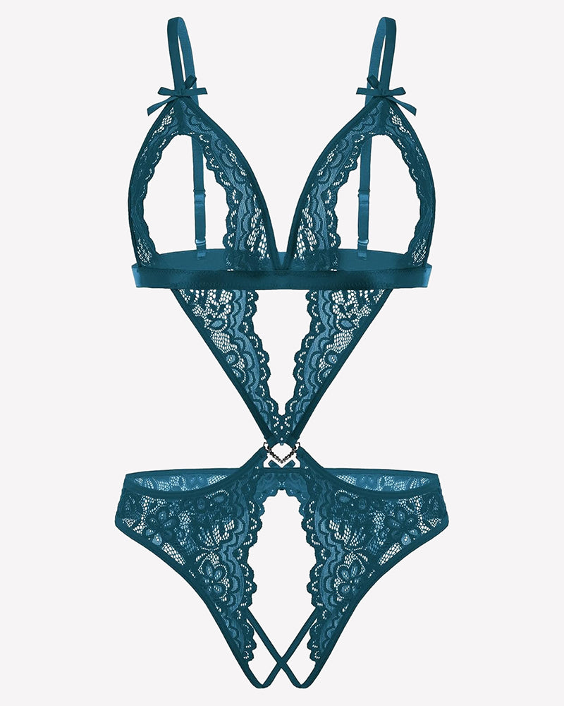 Lace Deep V Teddy Bodysuit、mySite、bengalsvssteelers