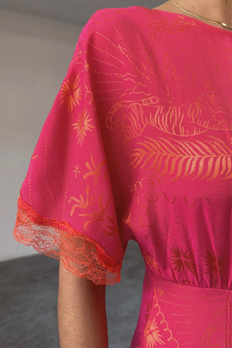 Pink Safari Thea Maxi Dress Petite、mySite、solidvoid