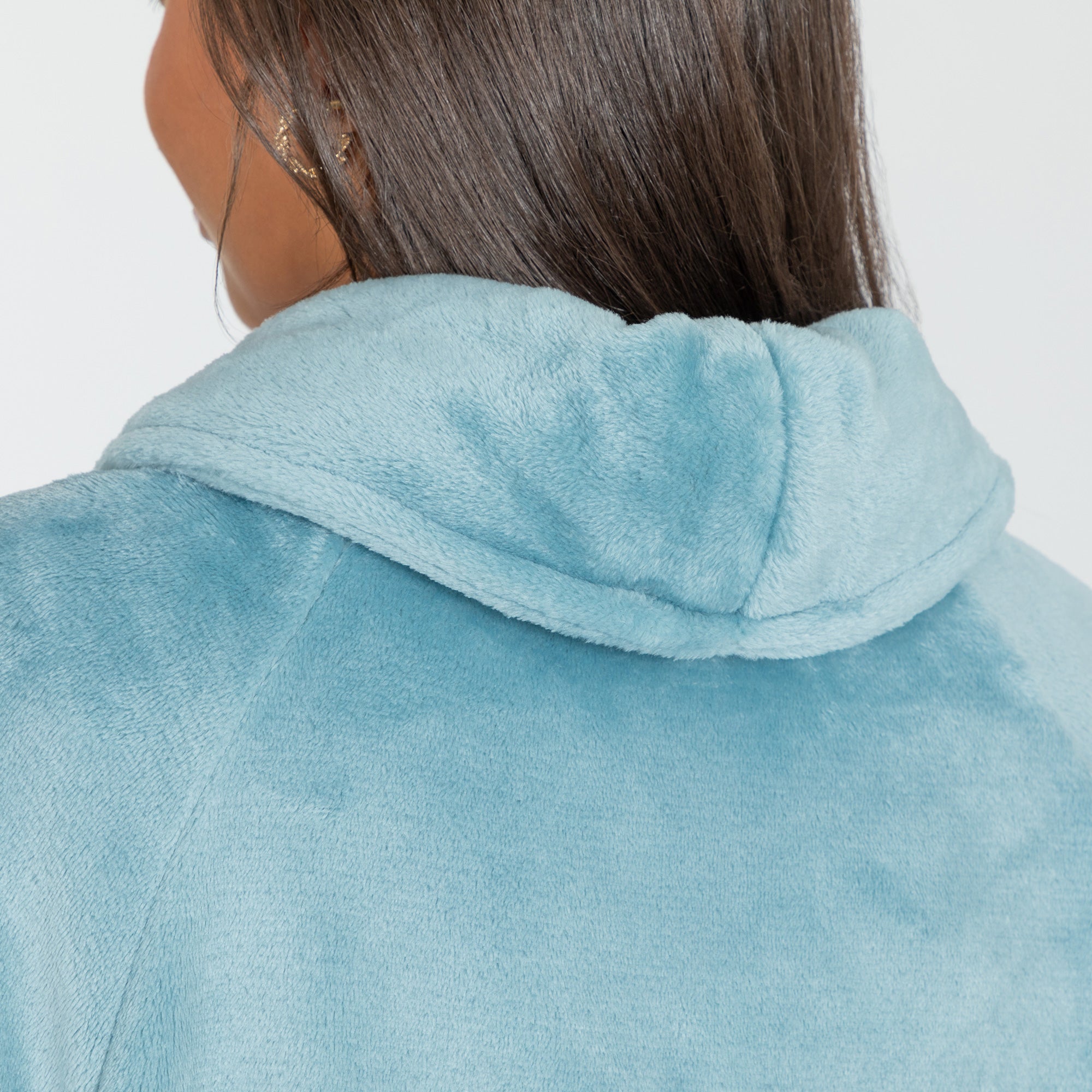 Embroidered Paw Print Fleece Poncho、mySite、camillekostekn