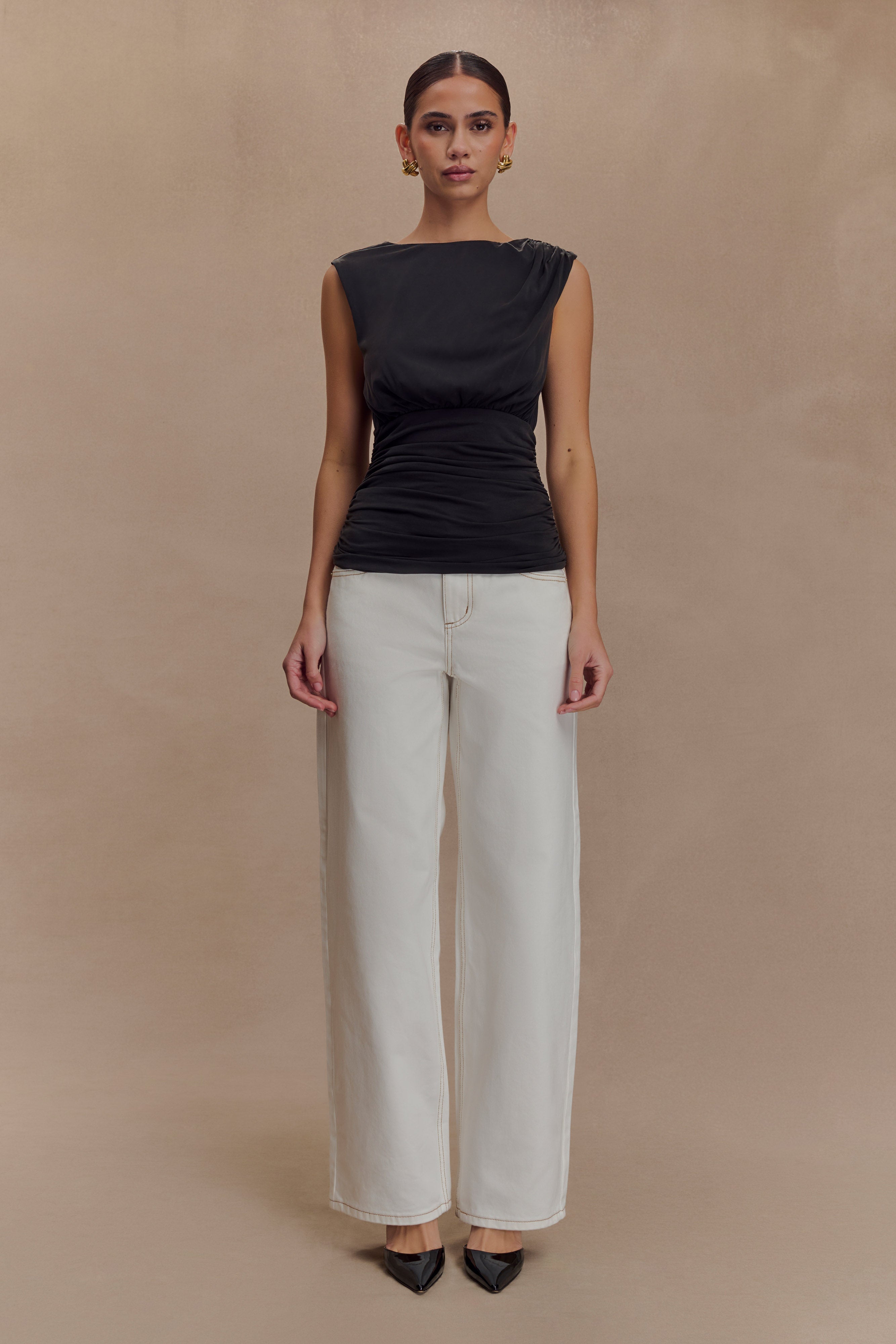 Anthony Short Sleeve Top - Black、mySite、solidvoid