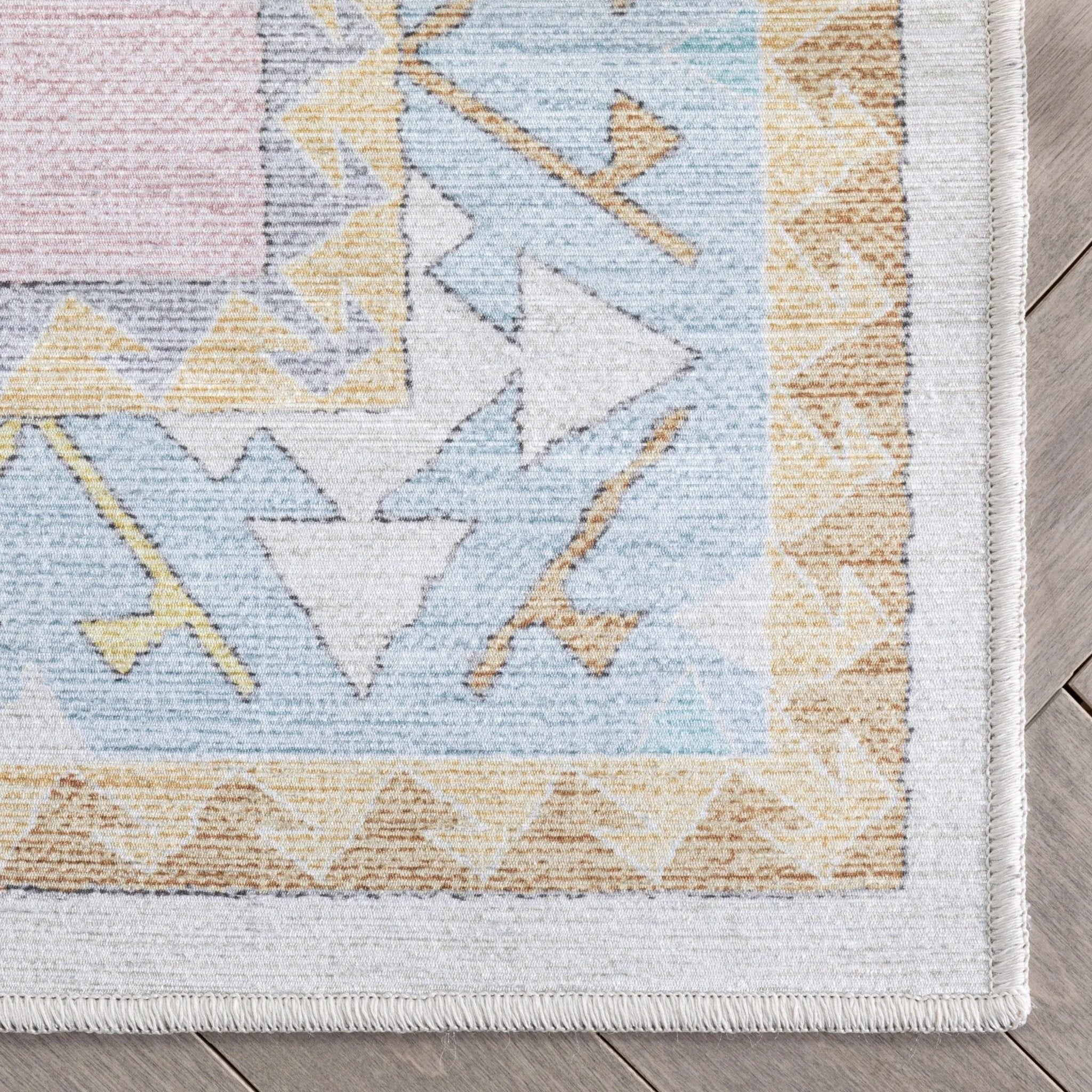 Ethnic Soft Medallion Modern Pink Light Blue Kids Flat-Weave Rug、mySite、gigharbornorthrealestate