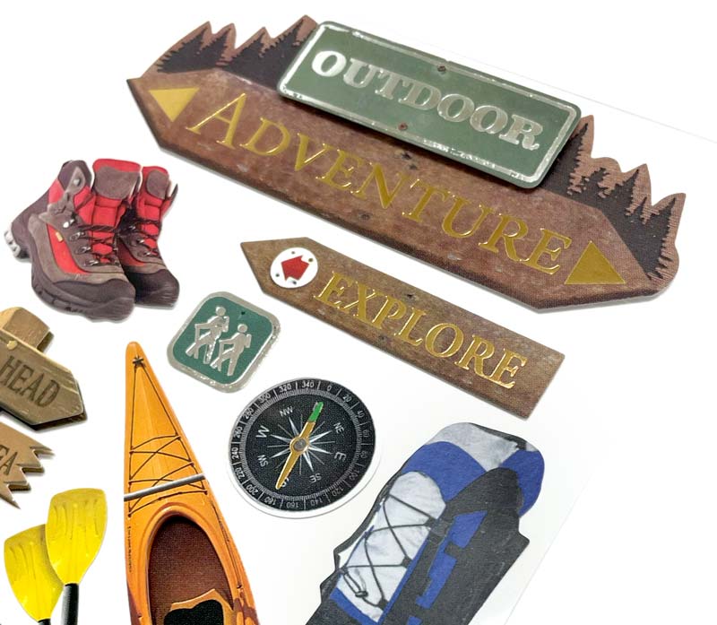  Scrapbook Stickers - Outdoor Adventure 3D、mySite、ghnorth