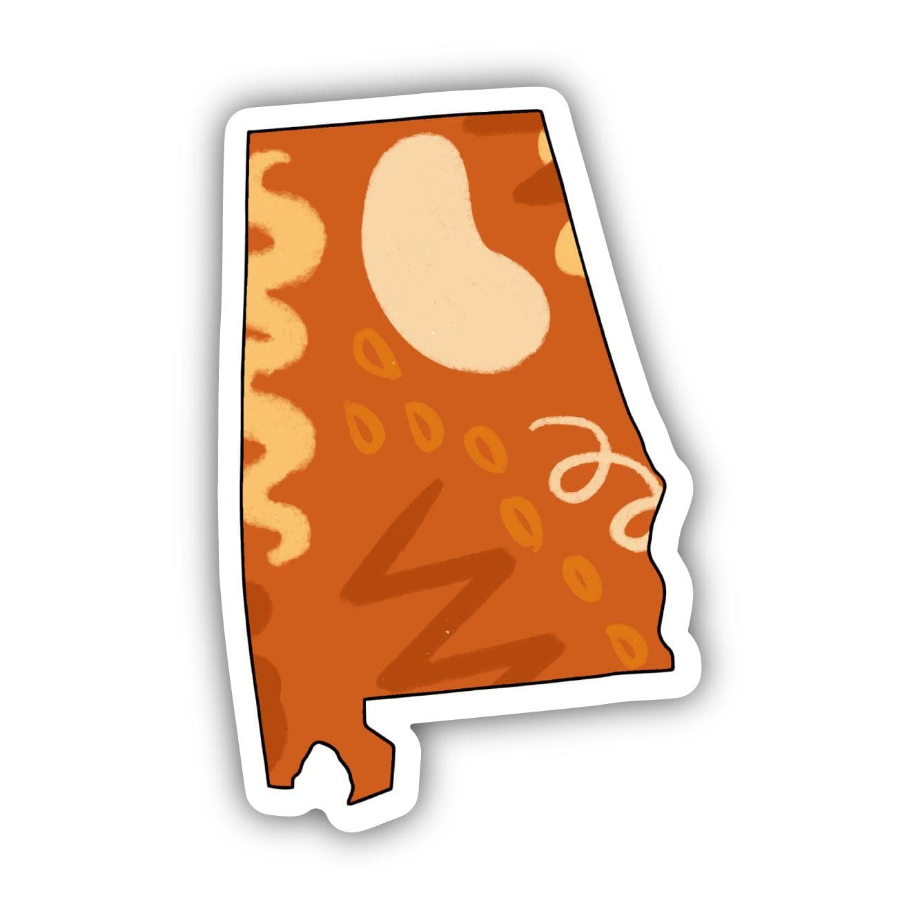 Alabama Orange Abstract Sticker、mySite、elrpsem3k
