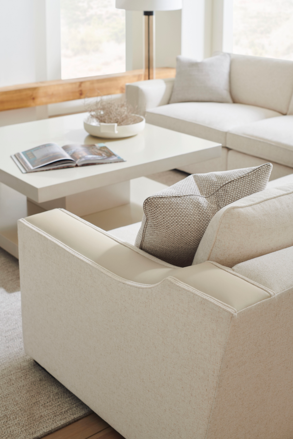 Beige Geometrical Coffee Table | Caracole Cool And Classic、mySite、neckold