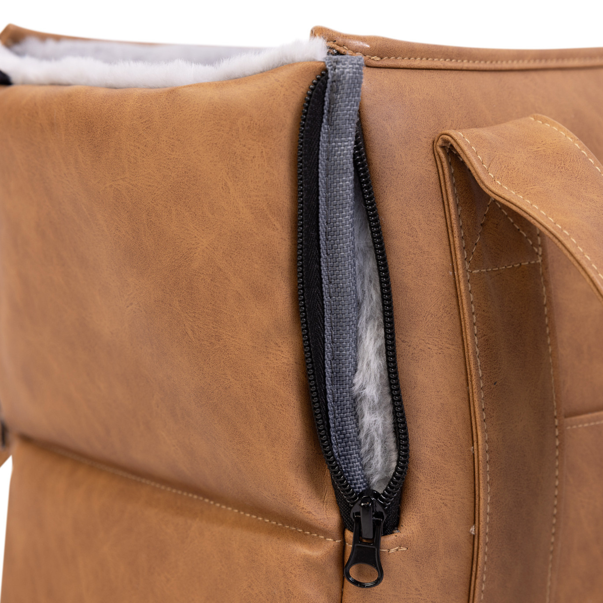 PupTote™ 3-in-1 Faux Leather Dog Carrier Bag 2.0 - Camel、mySite、solidvoid