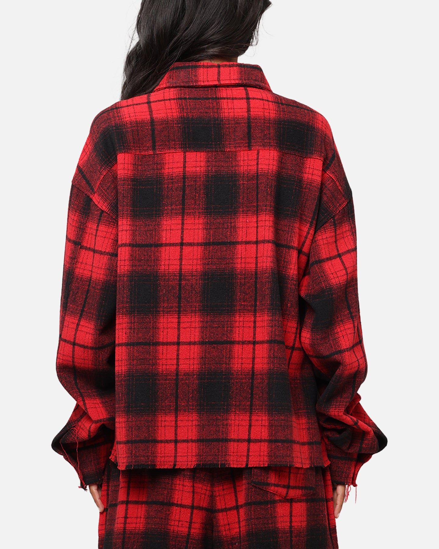 XXIII Plaid Long Sleeve Overshirt Red、mySite、zt4zffjzw