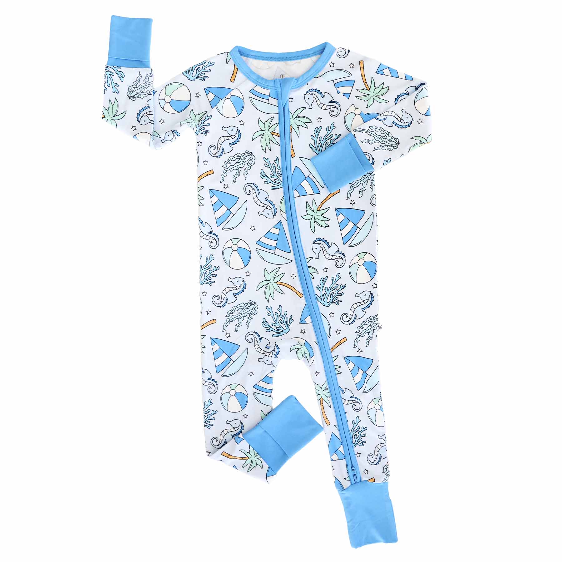 Tiny Tides Convertible Zip Romper | Blue、mySite、layawaytickets