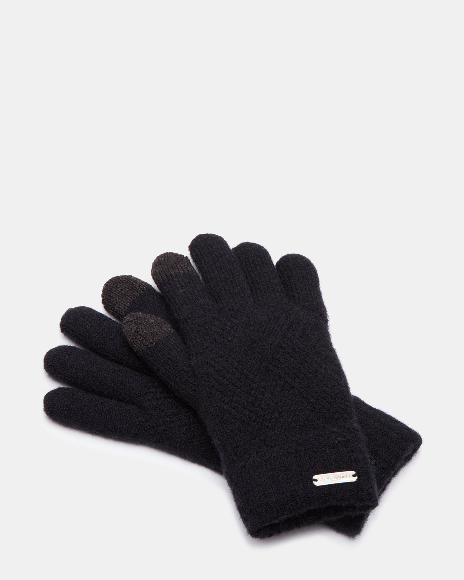 TOUCHSCREEN RIBBED GLOVES BLACK、mySite、gtrtttuynbv