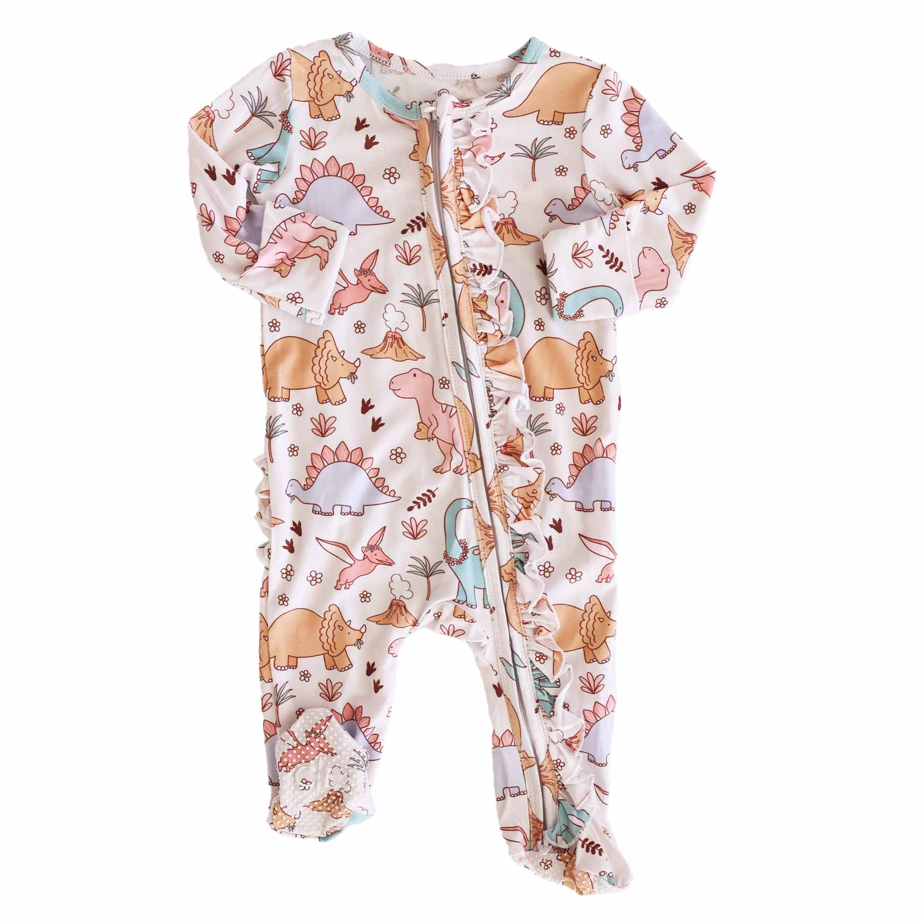  Dolly's Dinos Ruffle Zipper Footie、mySite、layawaytickets