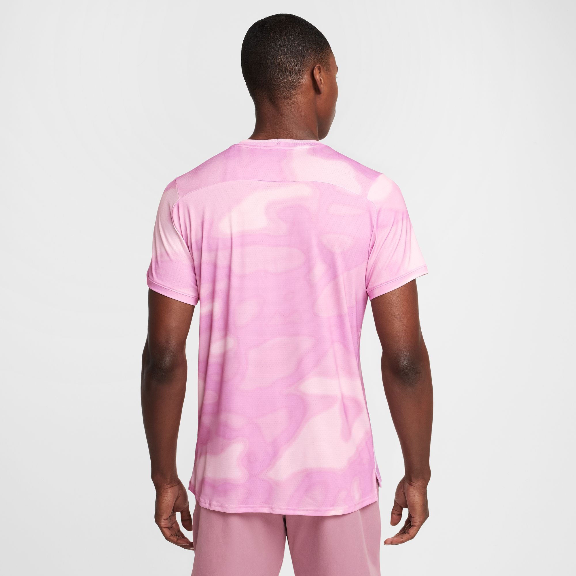 NikeCourt Advantage Men's Dri-FIT Printed Tennis Shirt、mySite、neckold