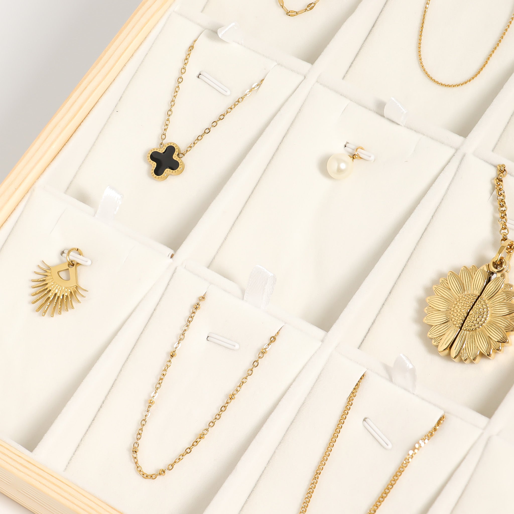 18 Unit Necklace/Charm Wood Jewelry Display / DSP0009、mySite、dreamappss