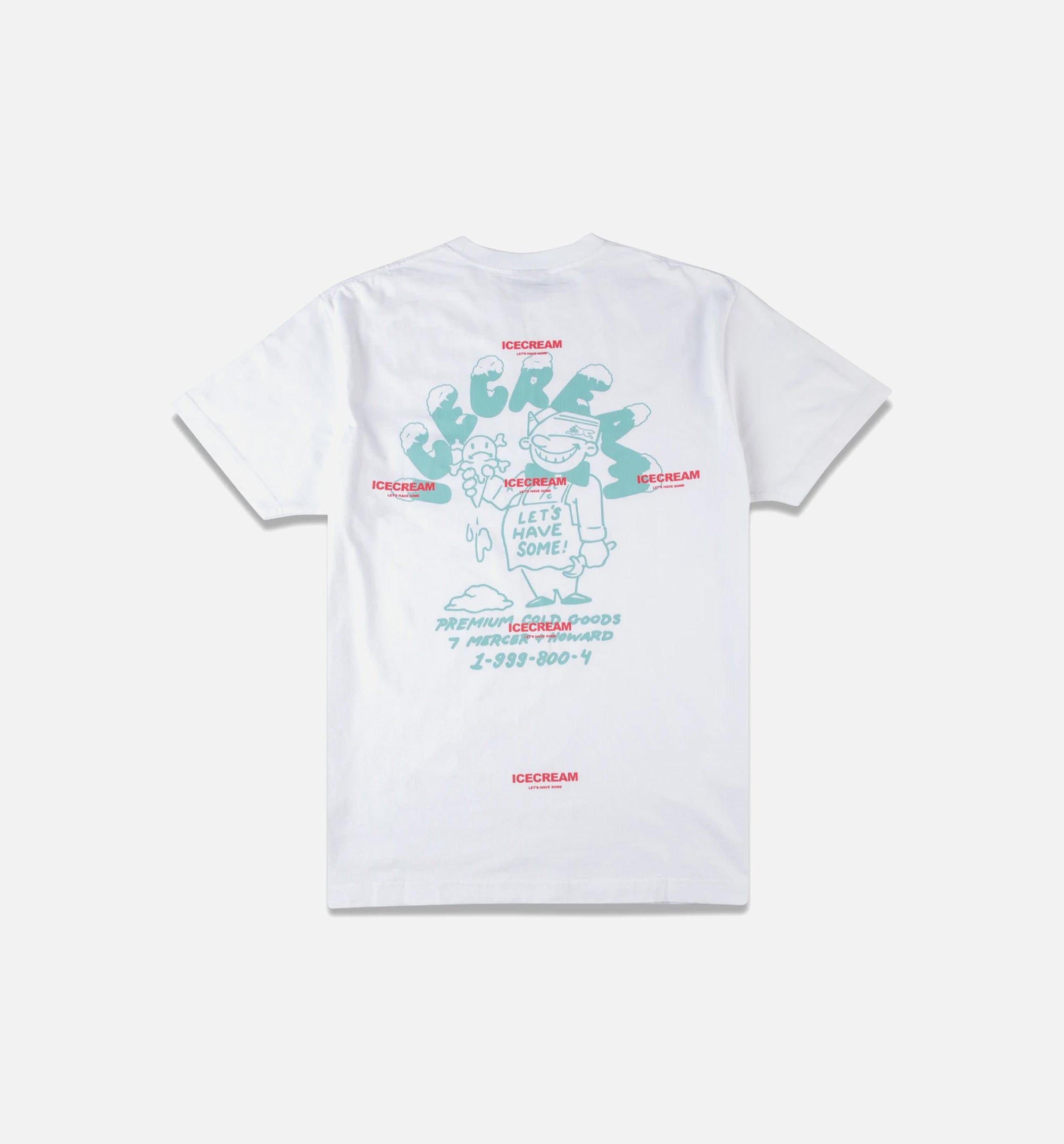Ice Cream Man Short Sleeve Mens T-Shirt - White、mySite、dreamappss
