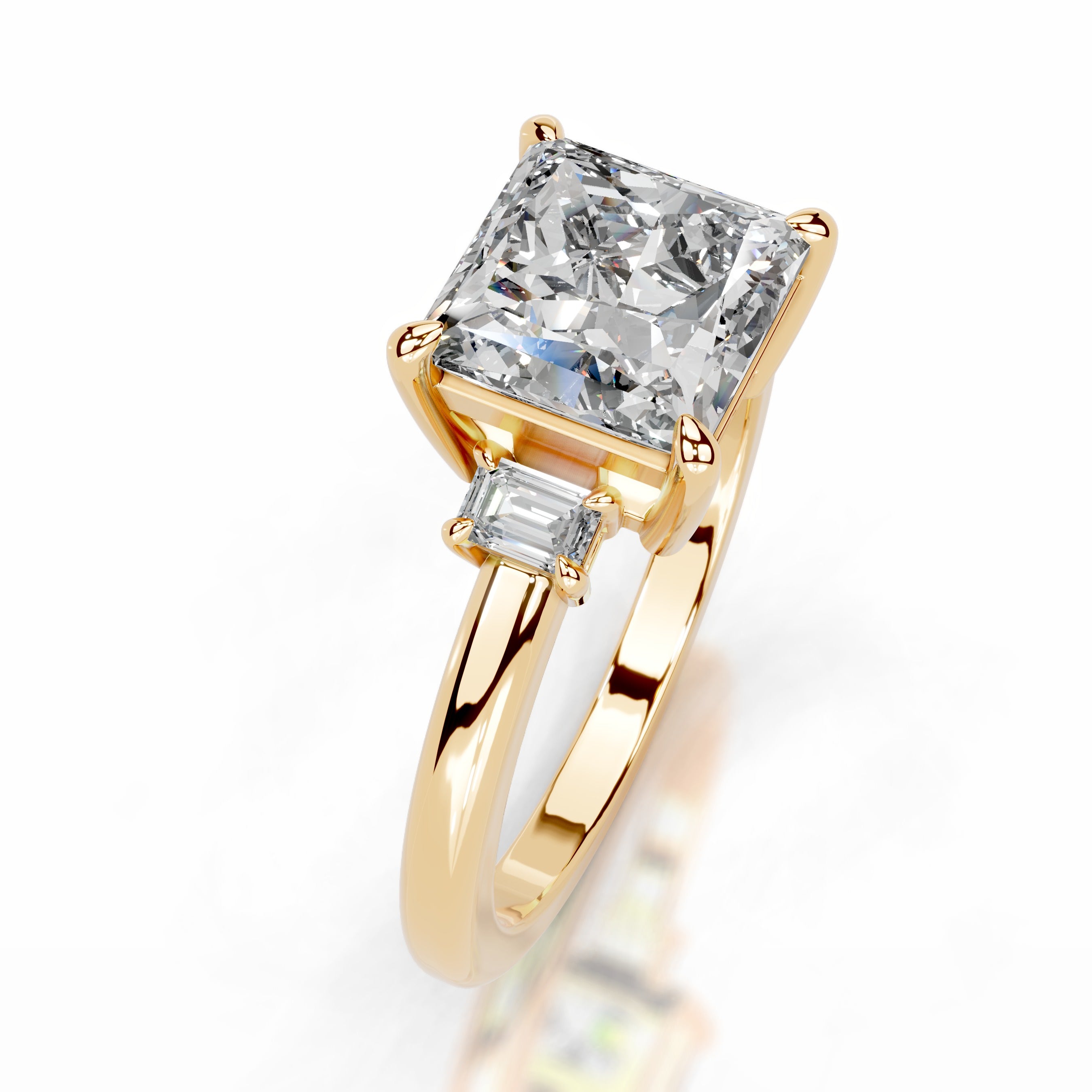 Luz Lab Grown Diamond Ring - 18K Yellow Gold、mySite、hinf8tx79