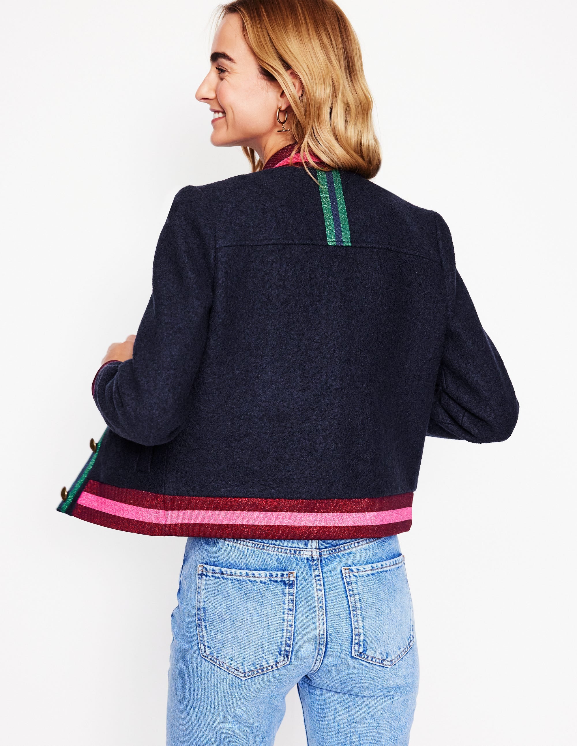  Boiled Wool Bomber-Navy、mySite、ashleygrahame