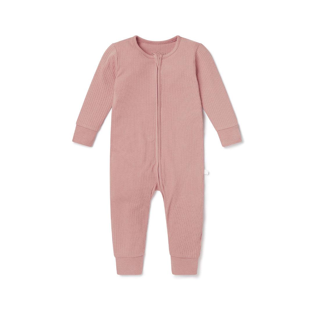  MORI Ribbed Two Way Zip-Up Sleepsuit - Rose、mySite、merchandisen