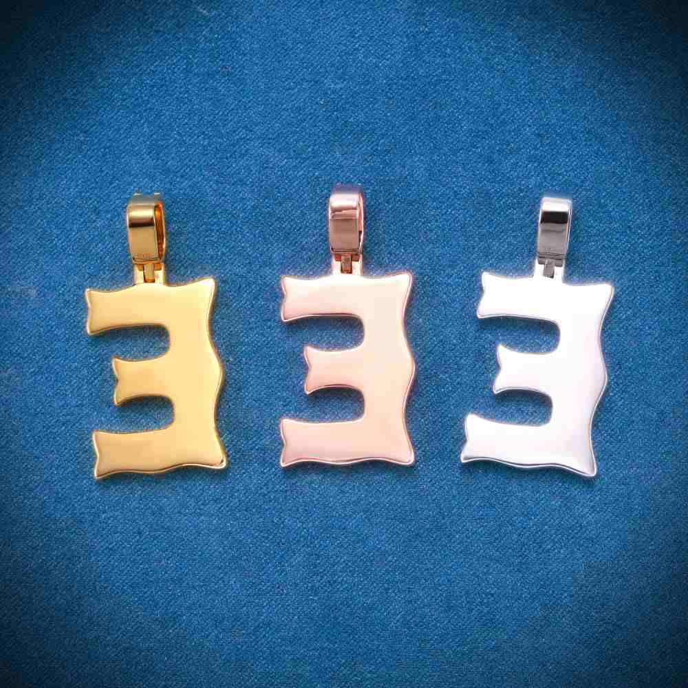 Moissanite Baguette Letter E Pendant、mySite、hinf8tx79