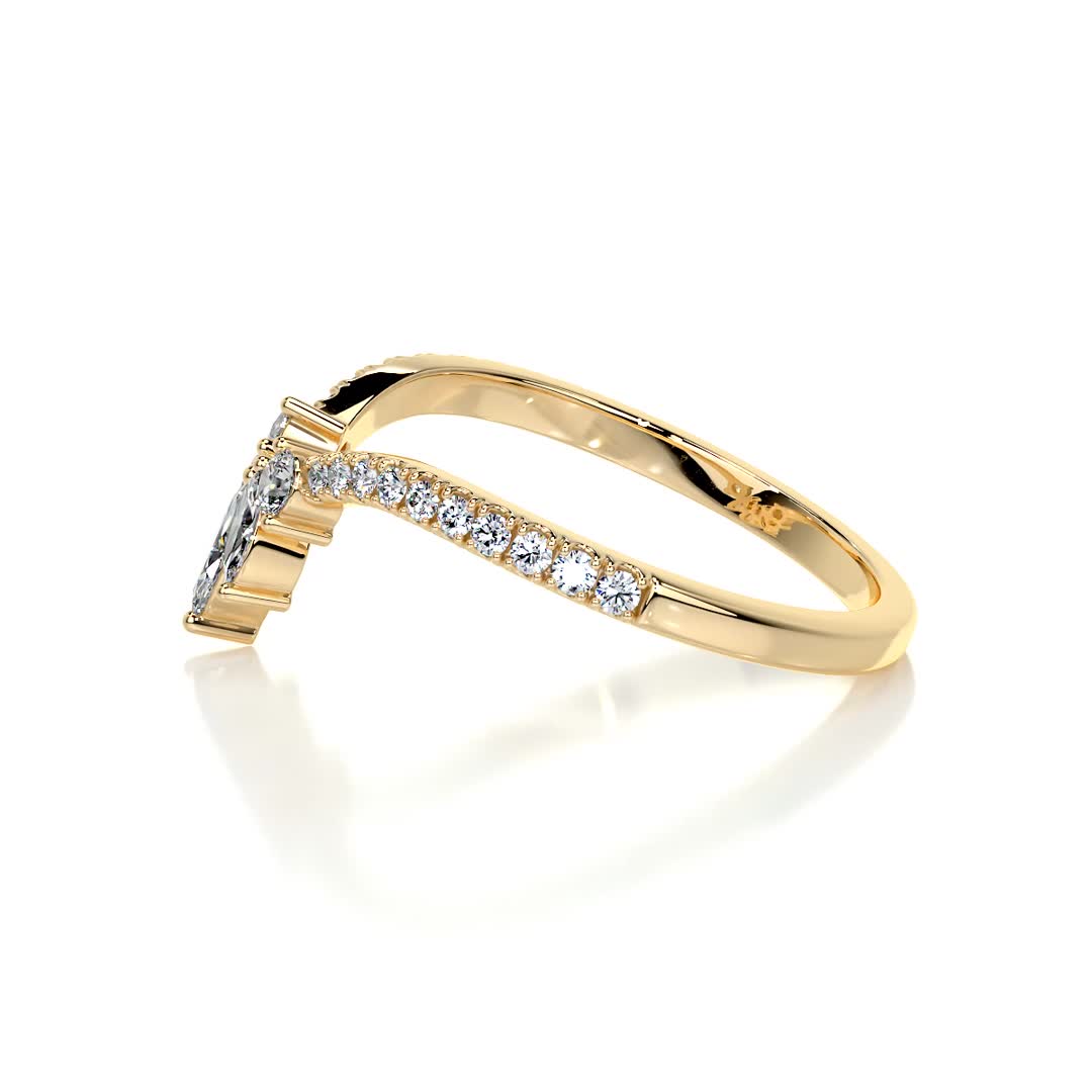 Lauren Lab Grown Diamond Wedding Ring (0.30 Carat) -18K Yellow Gold、mySite、hinf8tx79