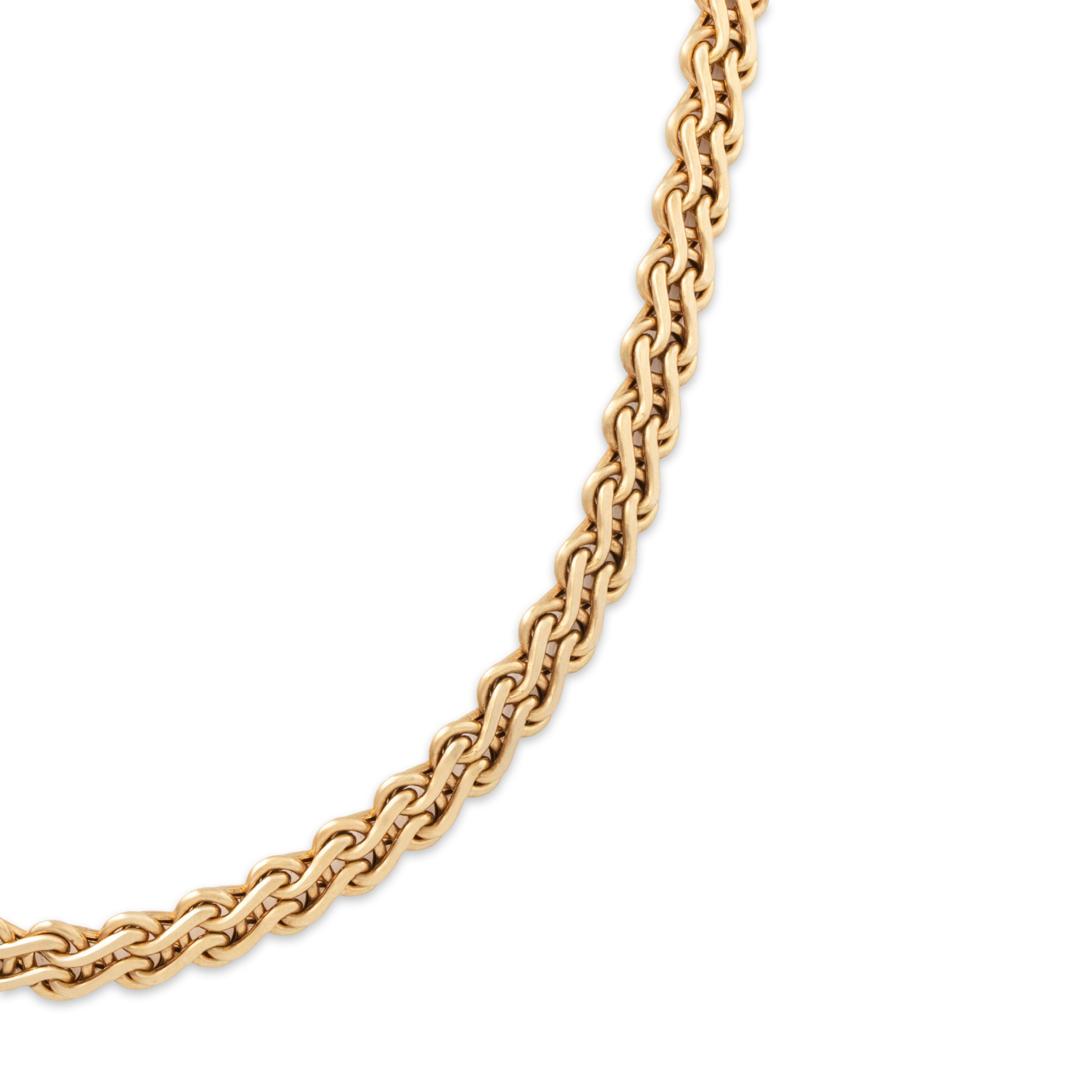 Vintage 14k Yellow Gold Double Serpentine Chain Link Statement Necklace 17、mySite、hinf8tx79