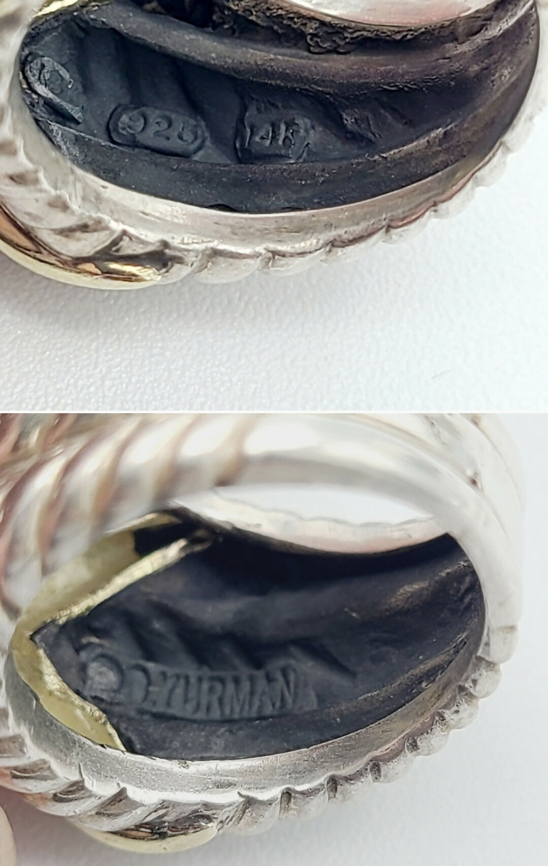 David聽Yurman聽Triple聽Cable聽Gold聽X聽Wide聽Ring、mySite、hinf8tx79